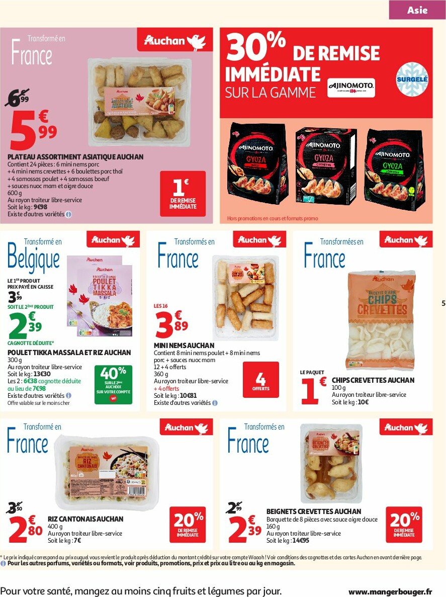 auchan - Auchan - L'Asie, on peut aller très loin avec des prix bas folder geldig vanaf 23/09 - 05/10 - page: 5