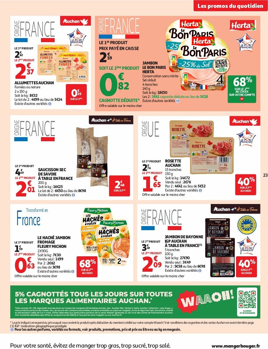 auchan - Auchan - L'Asie, on peut aller très loin avec des prix bas folder geldig vanaf 23/09 - 05/10 - page: 23
