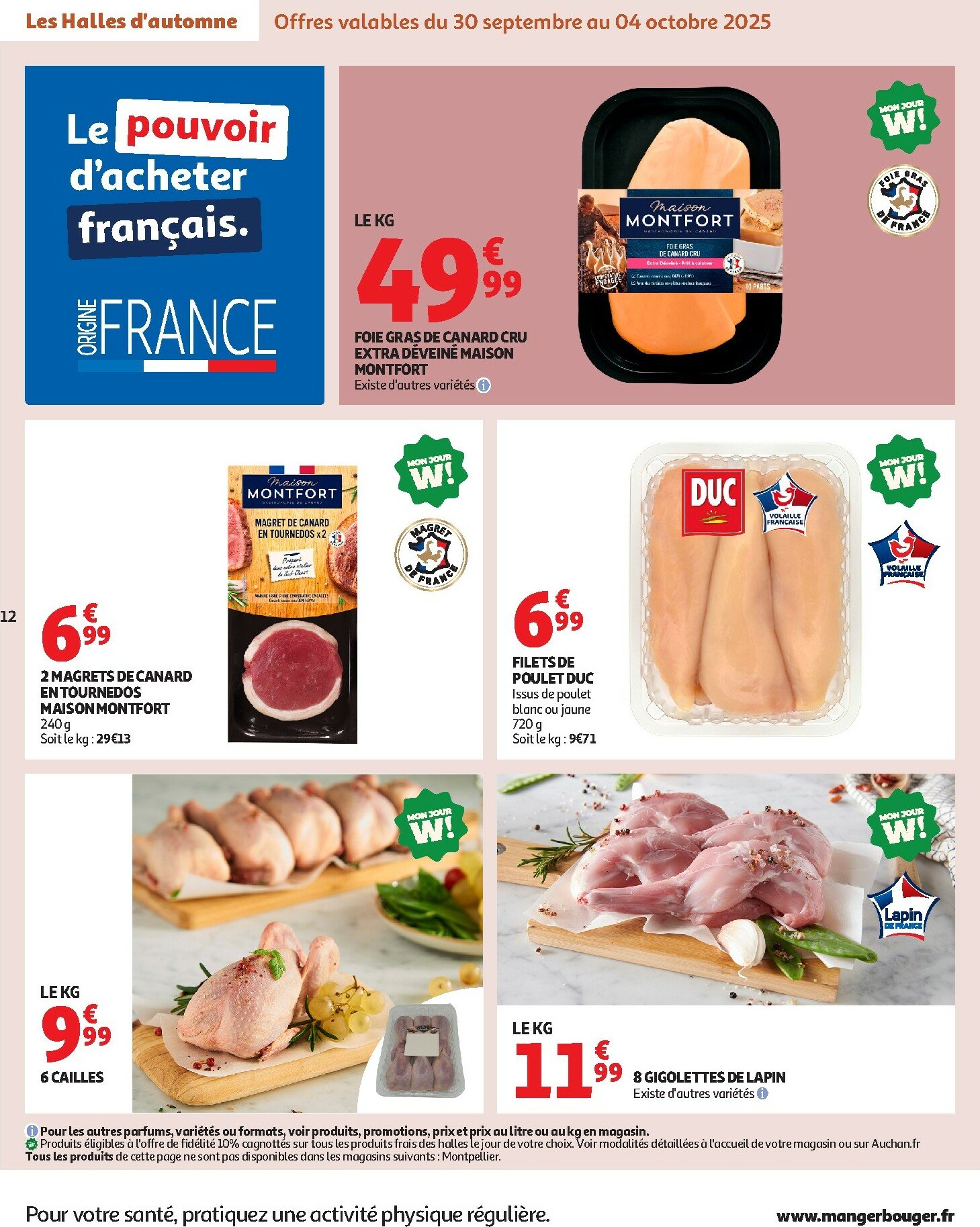 auchan - Auchan - Les Halles d'automne : les prix bas, c'est toujours de saison folder geldig vanaf 30/09 - 12/10 - page: 12