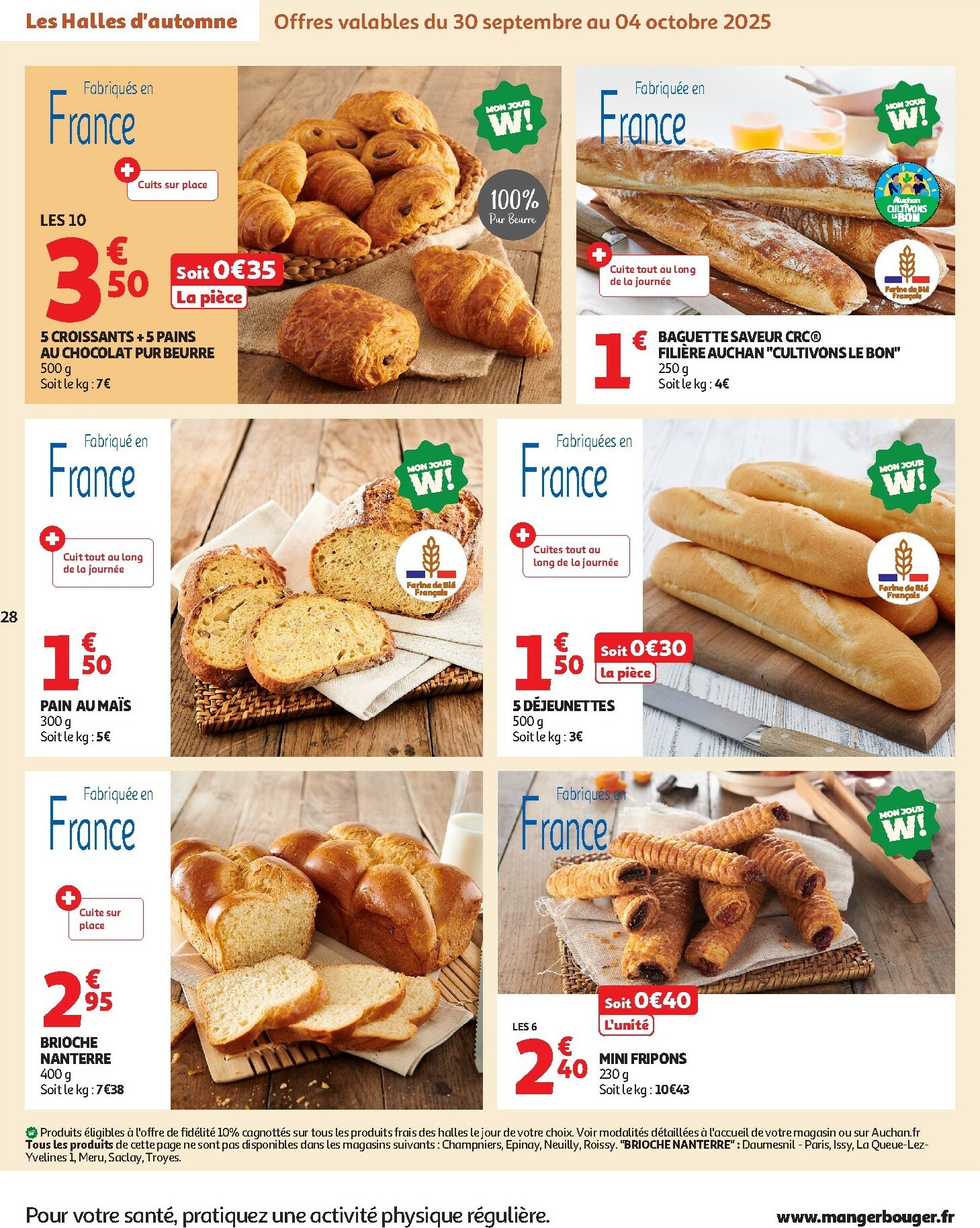 auchan - Auchan - Les Halles d'automne : les prix bas, c'est toujours de saison folder geldig vanaf 30/09 - 12/10 - page: 28