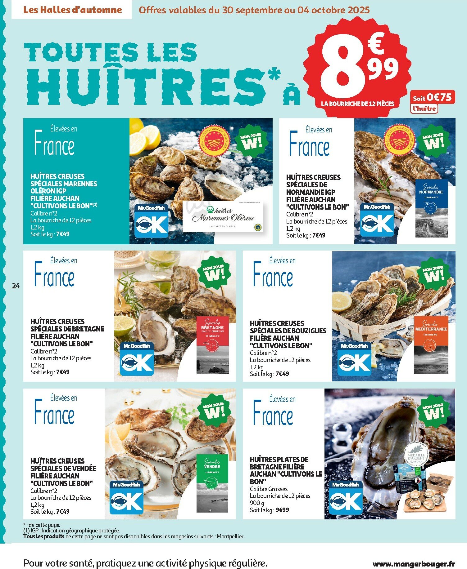 auchan - Auchan - Les Halles d'automne : les prix bas, c'est toujours de saison folder geldig vanaf 30/09 - 12/10 - page: 24