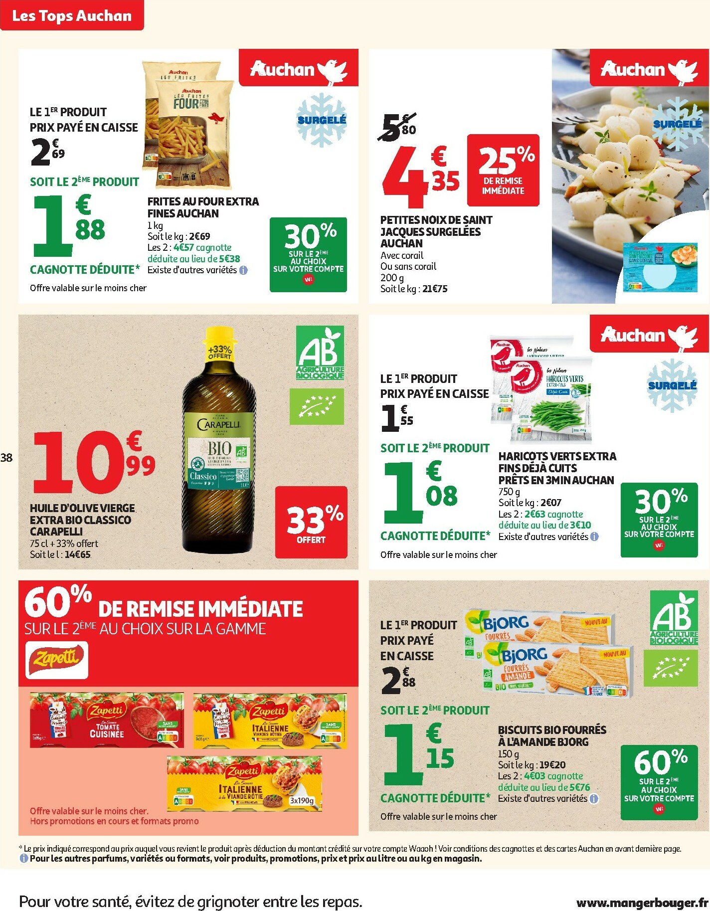 auchan - Auchan - Les Halles d'automne : les prix bas, c'est toujours de saison folder geldig vanaf 30/09 - 12/10 - page: 38