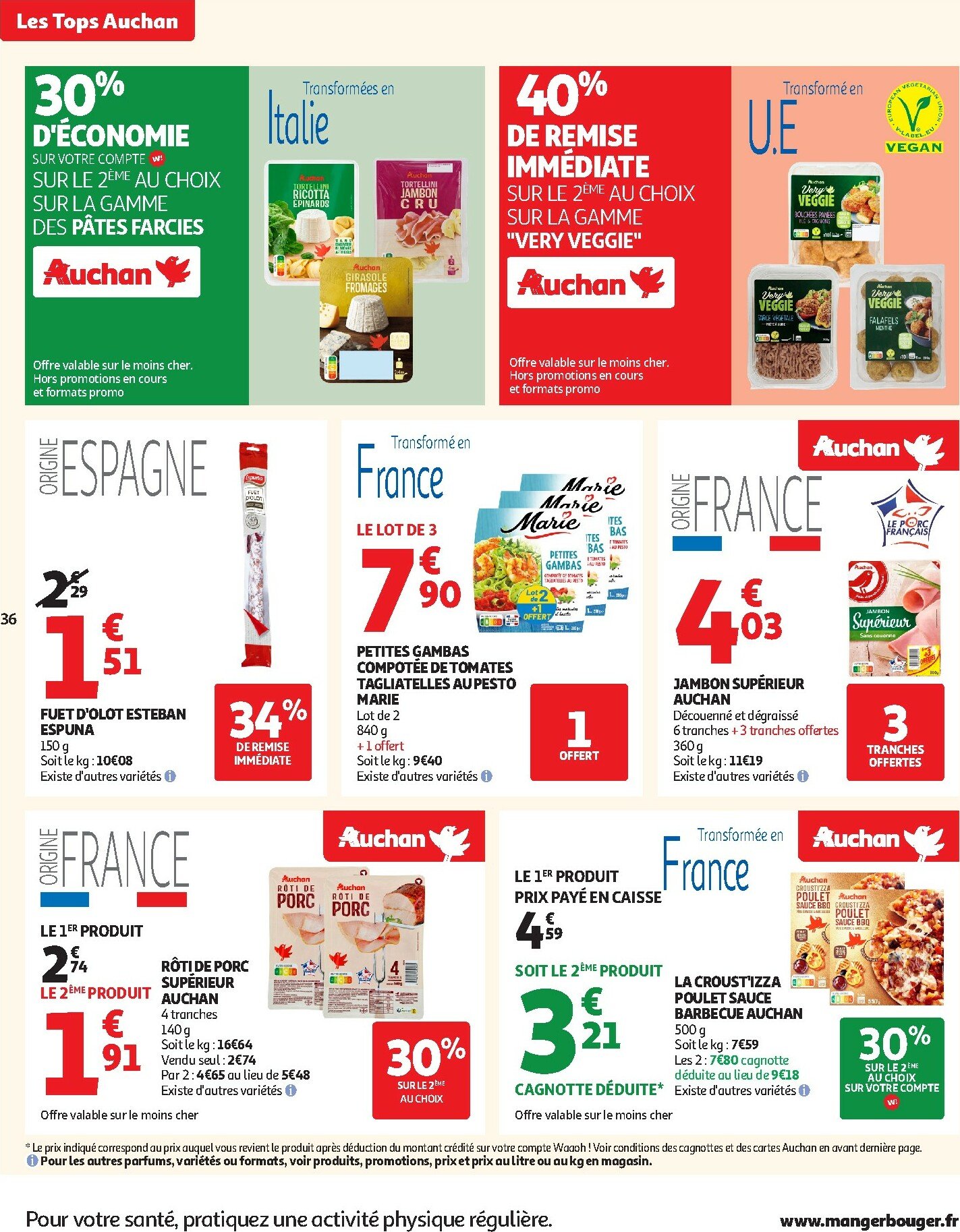 auchan - Auchan - Les Halles d'automne : les prix bas, c'est toujours de saison folder geldig vanaf 30/09 - 12/10 - page: 36
