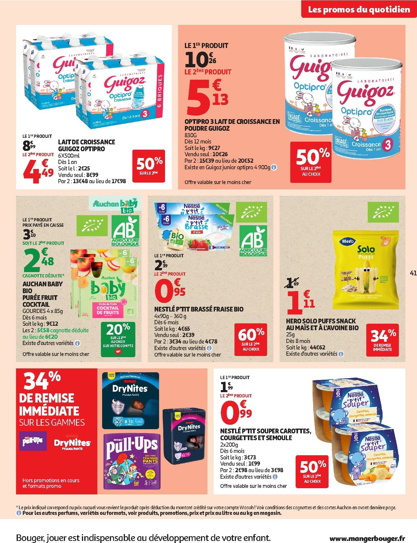 auchan - Auchan - Des petits prix pour les grands moments de la journée folder geldig vanaf 07/10 - 19/10 - page: 41