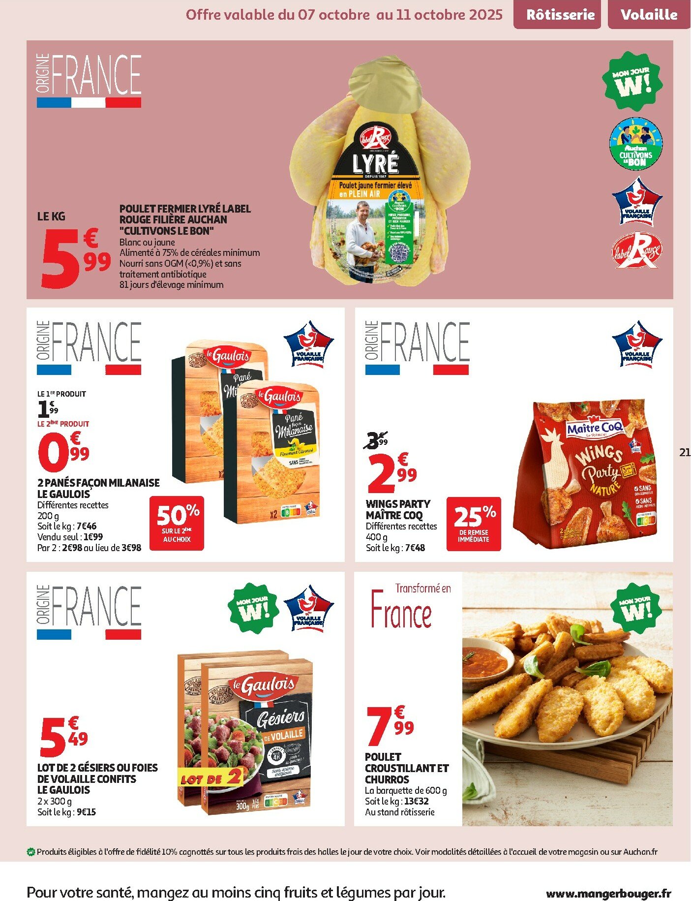 auchan - Auchan - Des petits prix pour les grands moments de la journée folder geldig vanaf 07/10 - 19/10 - page: 21