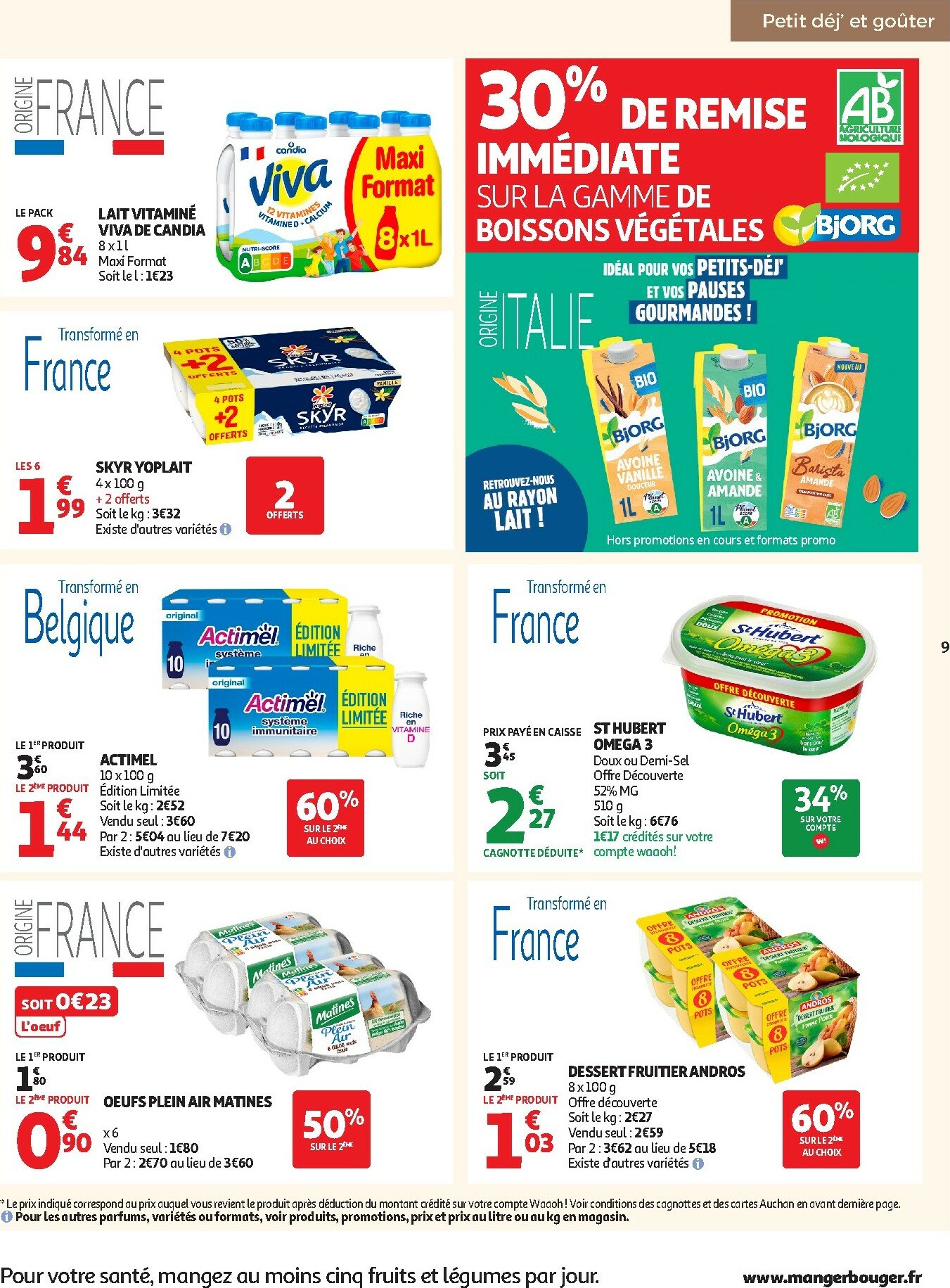 auchan - Auchan - Des petits prix pour les grands moments de la journée folder geldig vanaf 07/10 - 19/10 - page: 9