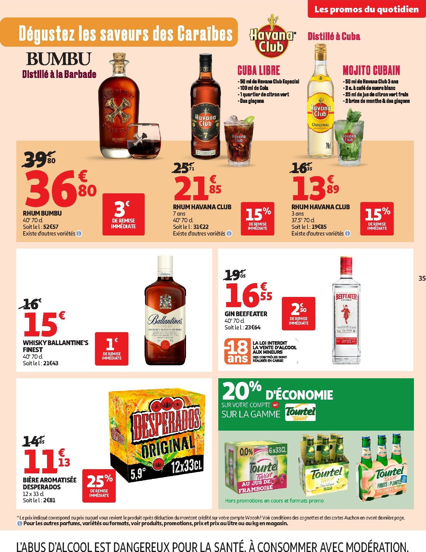 auchan - Auchan - Des petits prix pour les grands moments de la journée folder geldig vanaf 07/10 - 19/10 - page: 35