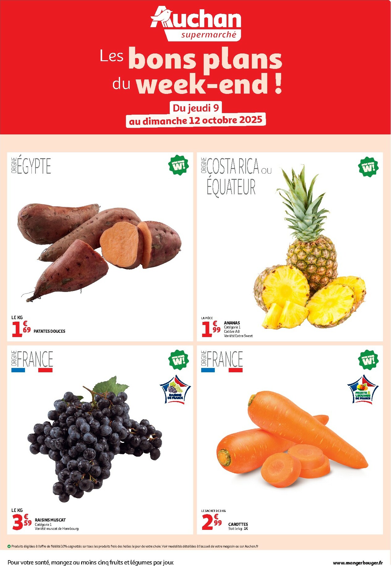 auchan - Auchan supermarché - Les bons plans du week-end dans votre super ! folder geldig vanaf 09/10 - 12/10