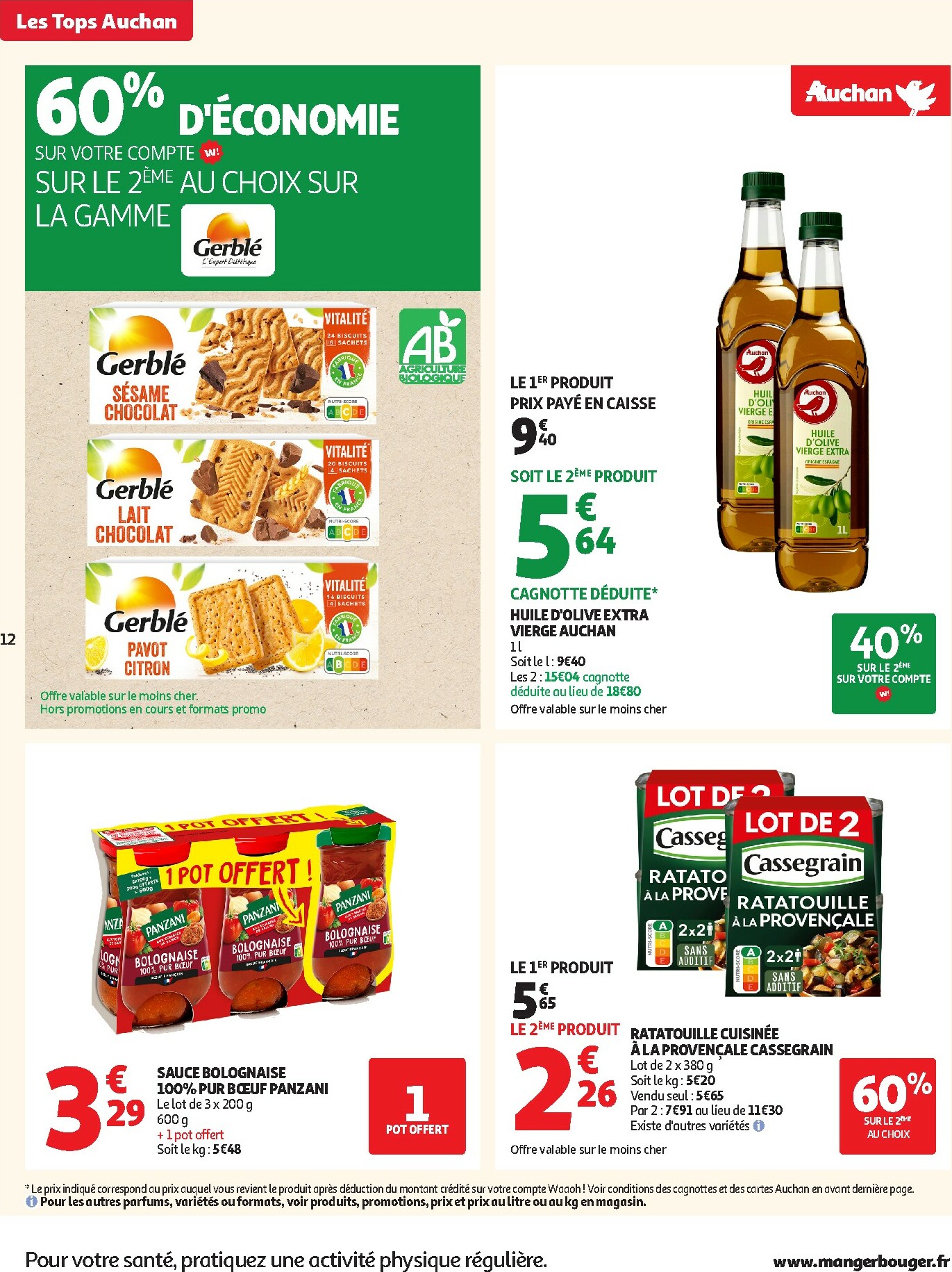 auchan - Auchan Supermarché - Des prix aussi bas, c'est le top dans votre super folder geldig vanaf 14/10 - 25/10 - page: 12 auchan - Auchan Supermarché - Des prix aussi bas, c'est le top dans votre super folder geldig vanaf 14/10 - 25/10 - page: 12