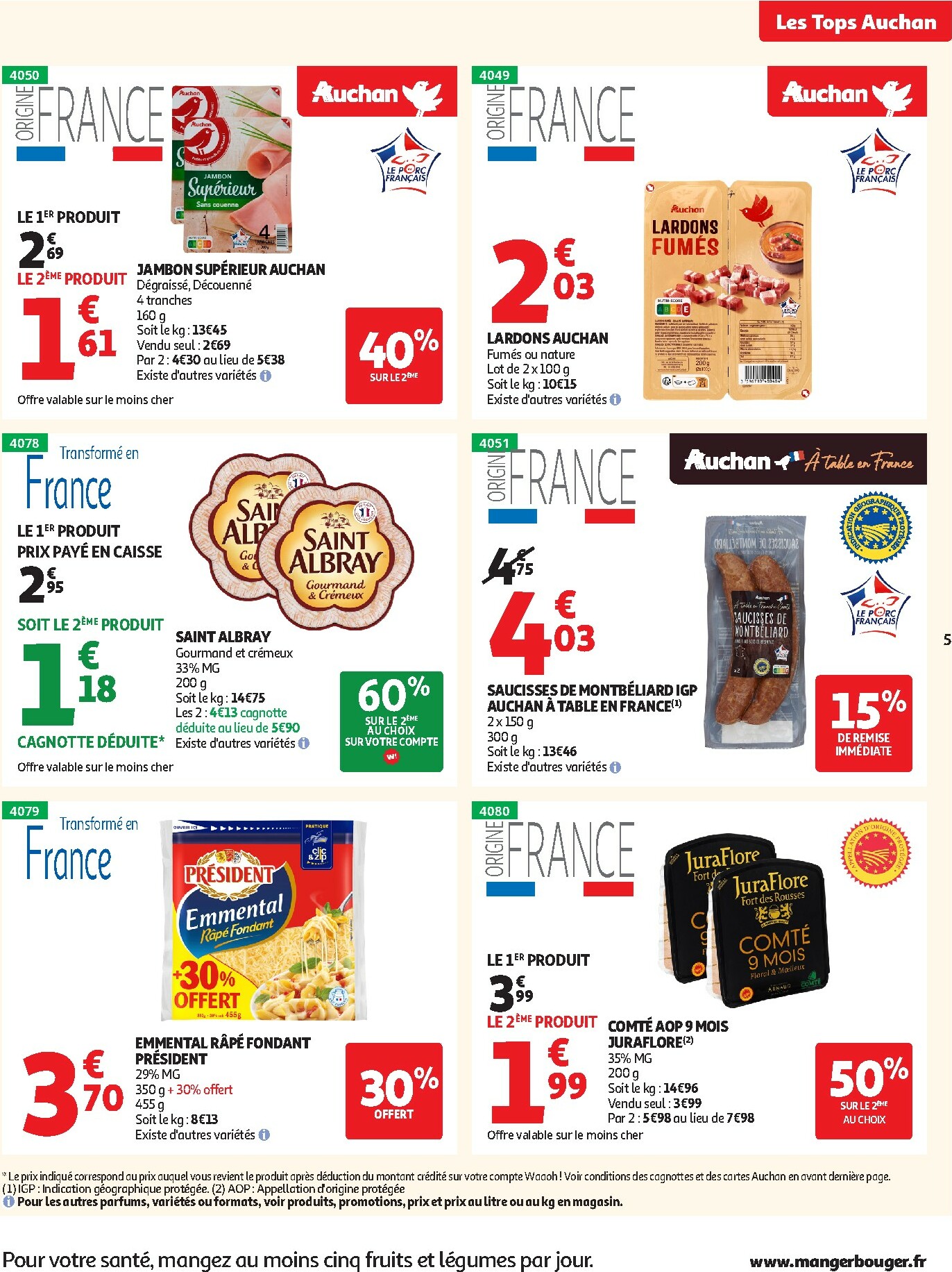 auchan - Auchan Supermarché - Des prix aussi bas, c'est le top dans votre super folder geldig vanaf 14/10 - 25/10 - page: 5 auchan - Auchan Supermarché - Des prix aussi bas, c'est le top dans votre super folder geldig vanaf 14/10 - 25/10 - page: 5