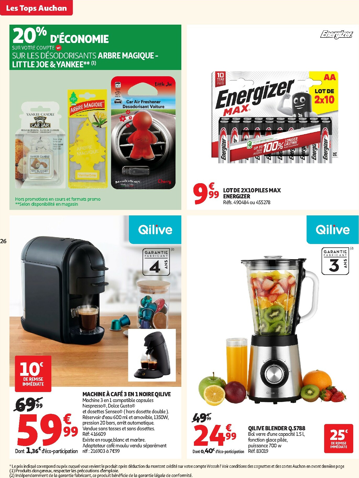 auchan - Auchan Supermarché - Des prix aussi bas, c'est le top dans votre super folder geldig vanaf 14/10 - 25/10 - page: 26 auchan - Auchan Supermarché - Des prix aussi bas, c'est le top dans votre super folder geldig vanaf 14/10 - 25/10 - page: 26