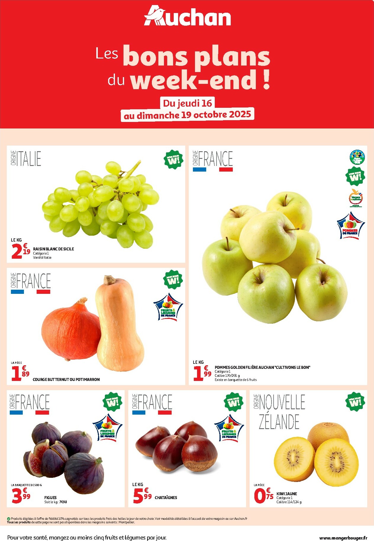auchan - Auchan - Les bons plans du week-end dans votre hyper folder geldig vanaf 16/10 - 19/10
