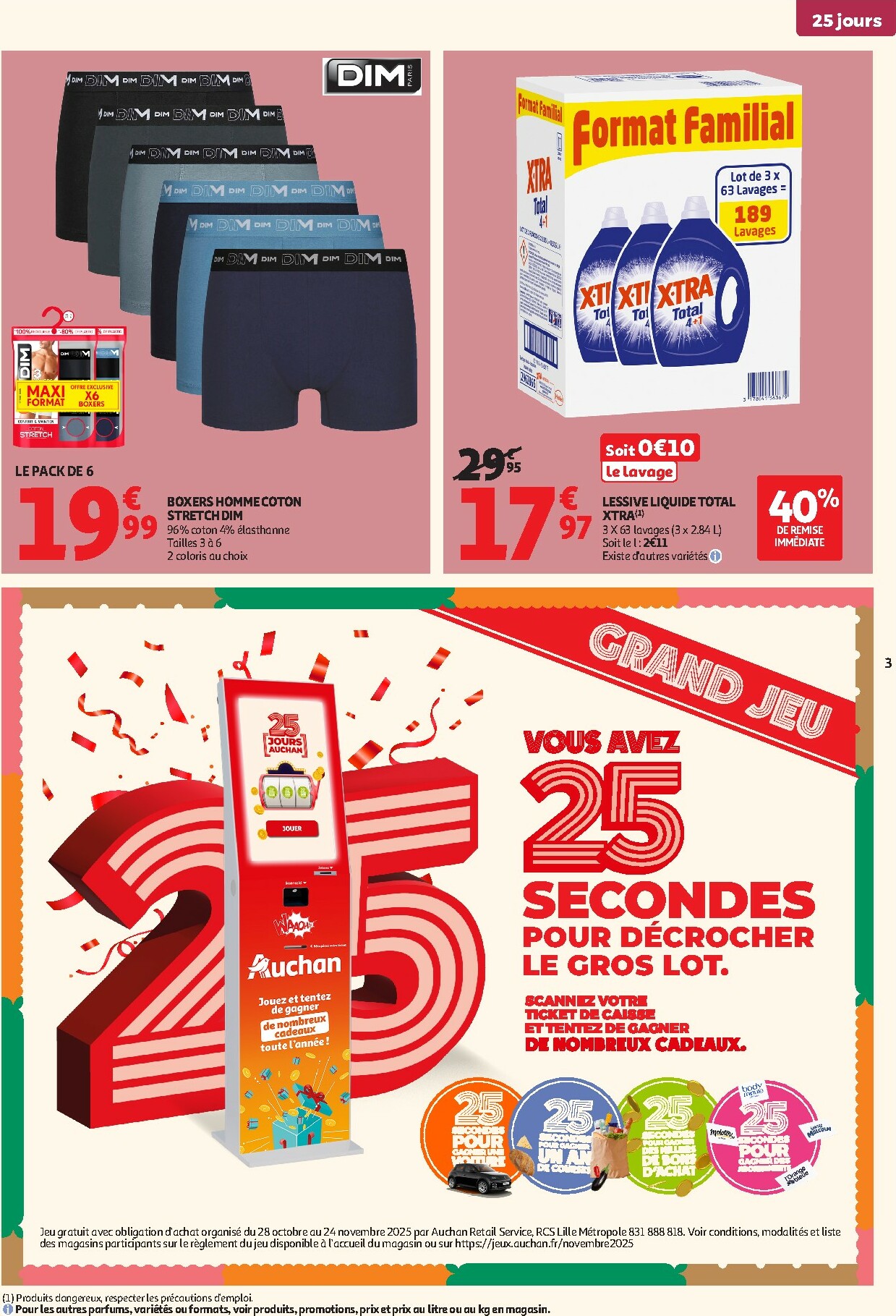 auchan - De Auchan - C'est parti pour les 25 JOURS AUCHAN folder geldig vanaf 28/10 t/m 09/11 - page: 3 auchan - De Auchan - C'est parti pour les 25 JOURS AUCHAN folder geldig vanaf 28/10 t/m 09/11 - page: 3