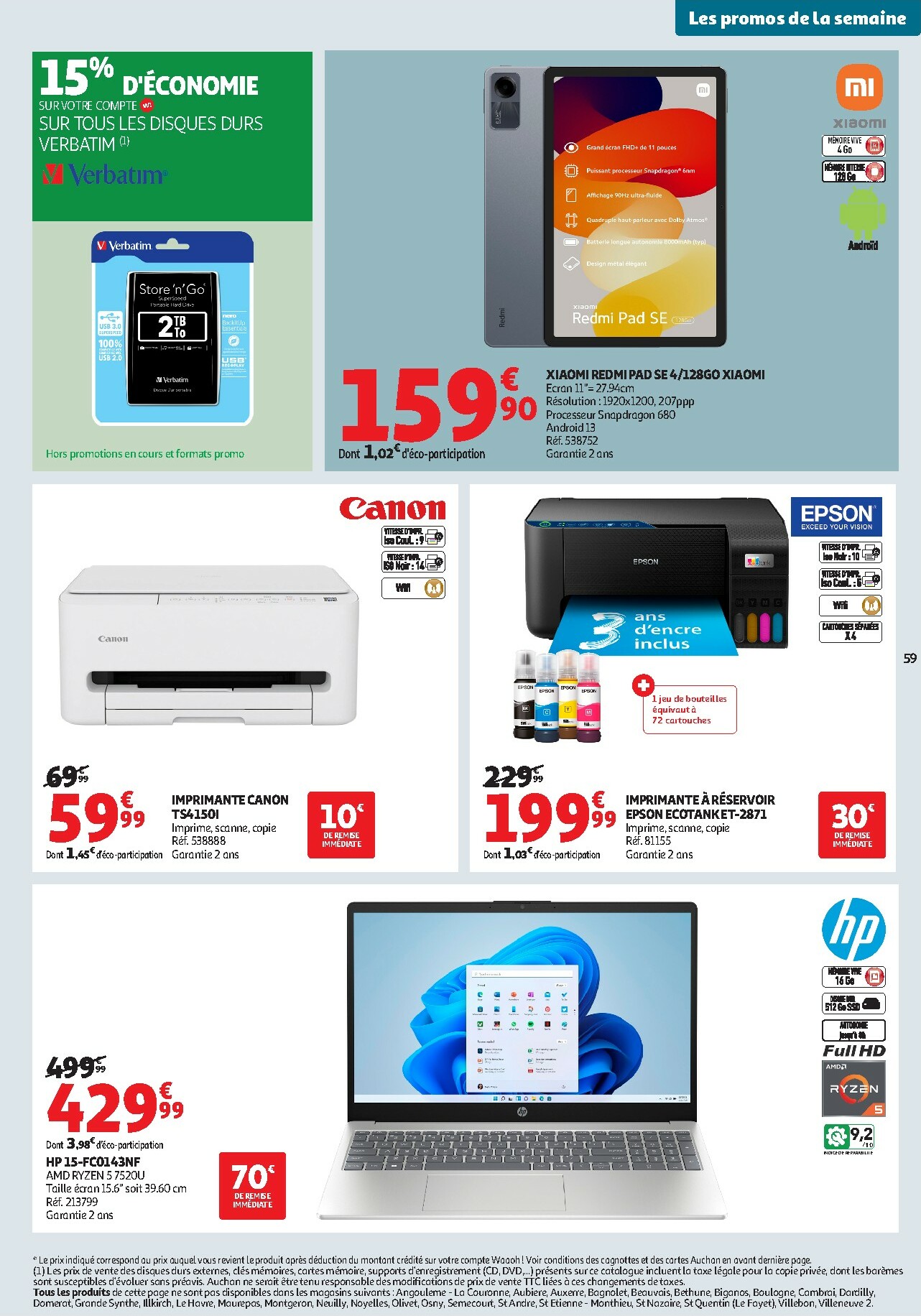 auchan - De Auchan - C'est parti pour les 25 JOURS AUCHAN folder geldig vanaf 28/10 t/m 09/11 - page: 59 auchan - De Auchan - C'est parti pour les 25 JOURS AUCHAN folder geldig vanaf 28/10 t/m 09/11 - page: 59