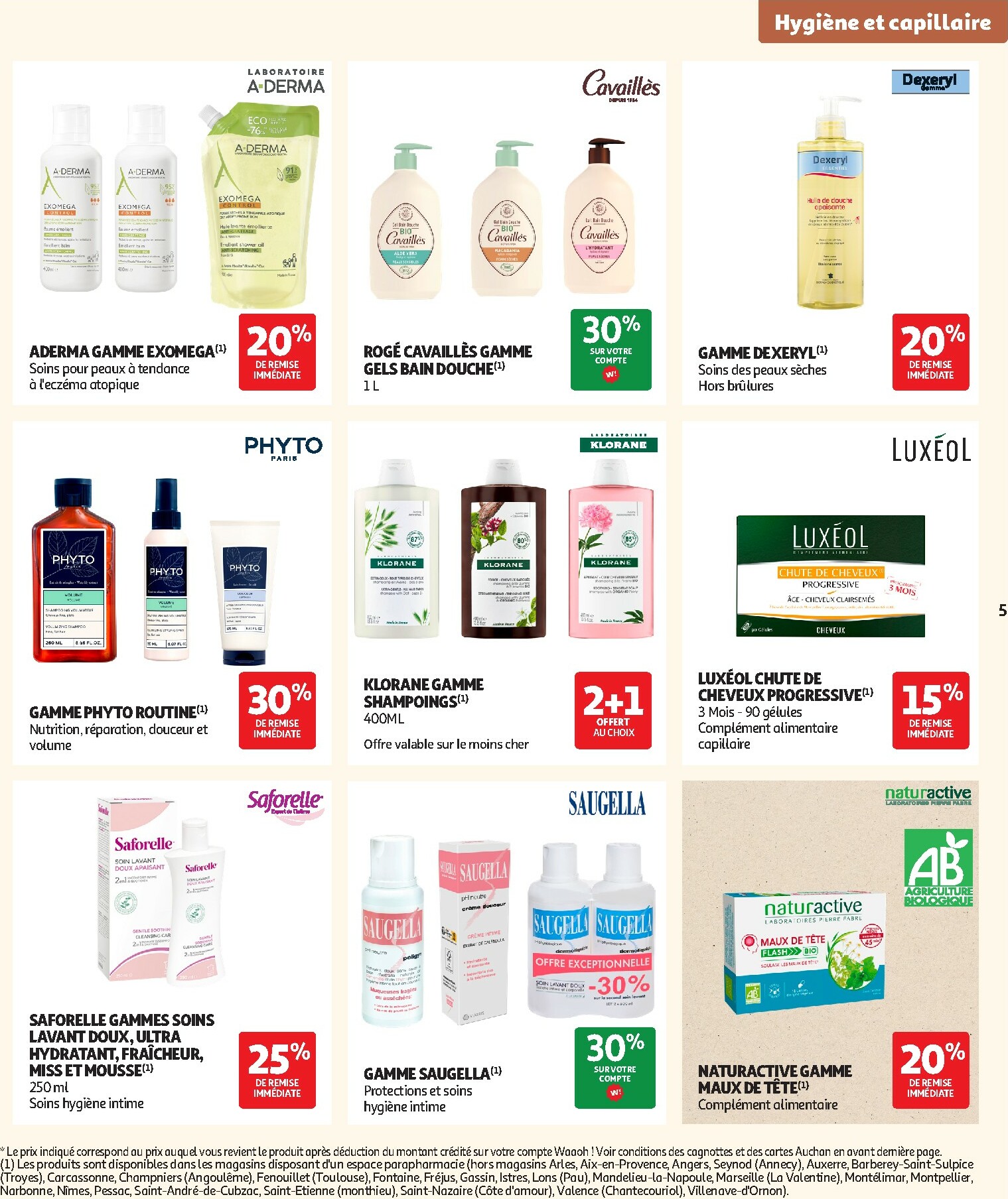 auchan - De Auchan - Pour les peaux à tendance économe folder geldig vanaf 04/11 t/m 23/11 - page: 5