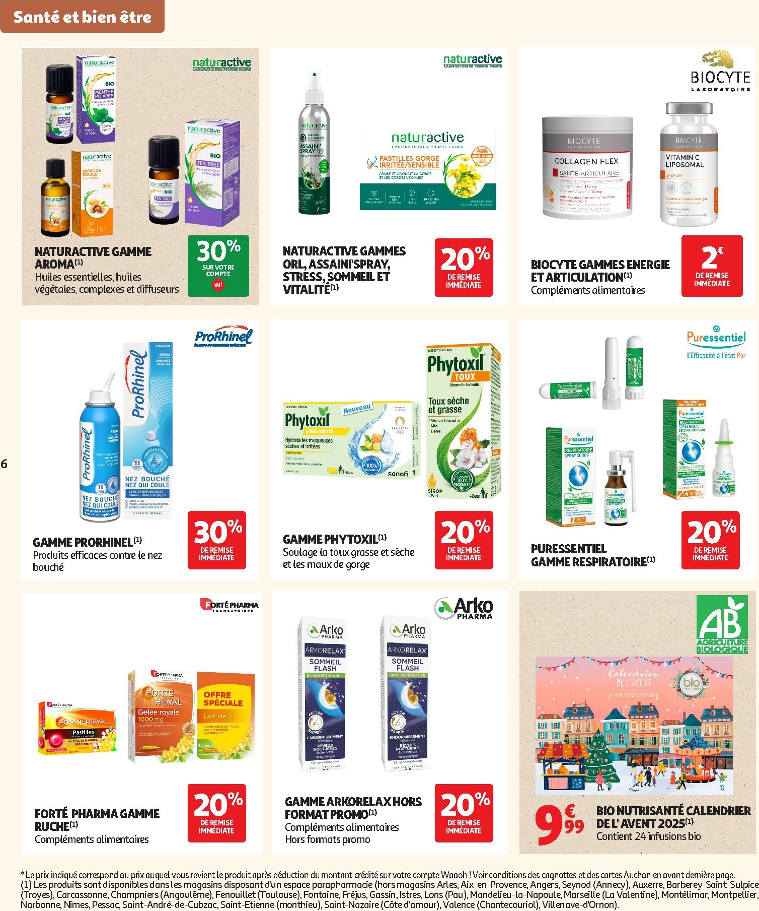 auchan - De Auchan - Pour les peaux à tendance économe folder geldig vanaf 04/11 t/m 23/11 - page: 6