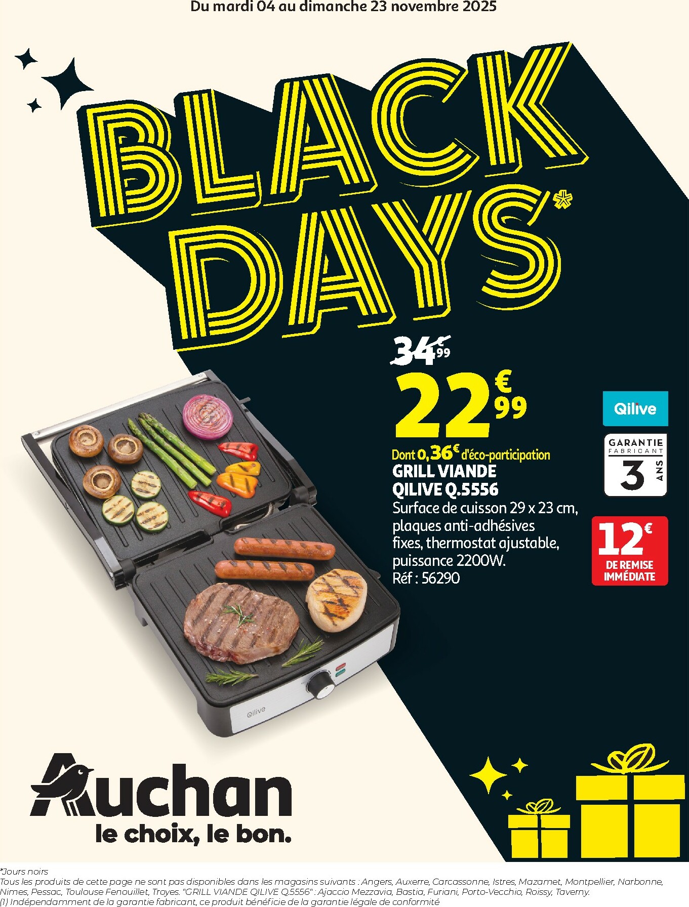 auchan - De Auchan - Les Black Days c'est parti folder geldig vanaf 04/11 t/m 23/11