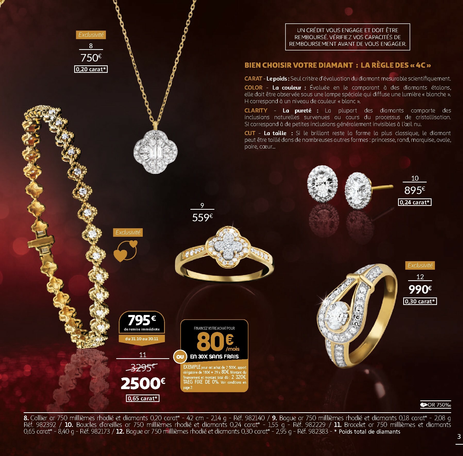 auchan - De Auchan - La Vie en Or: Collection Joaillerie folder geldig vanaf 31/10 t/m 31/12 - page: 3