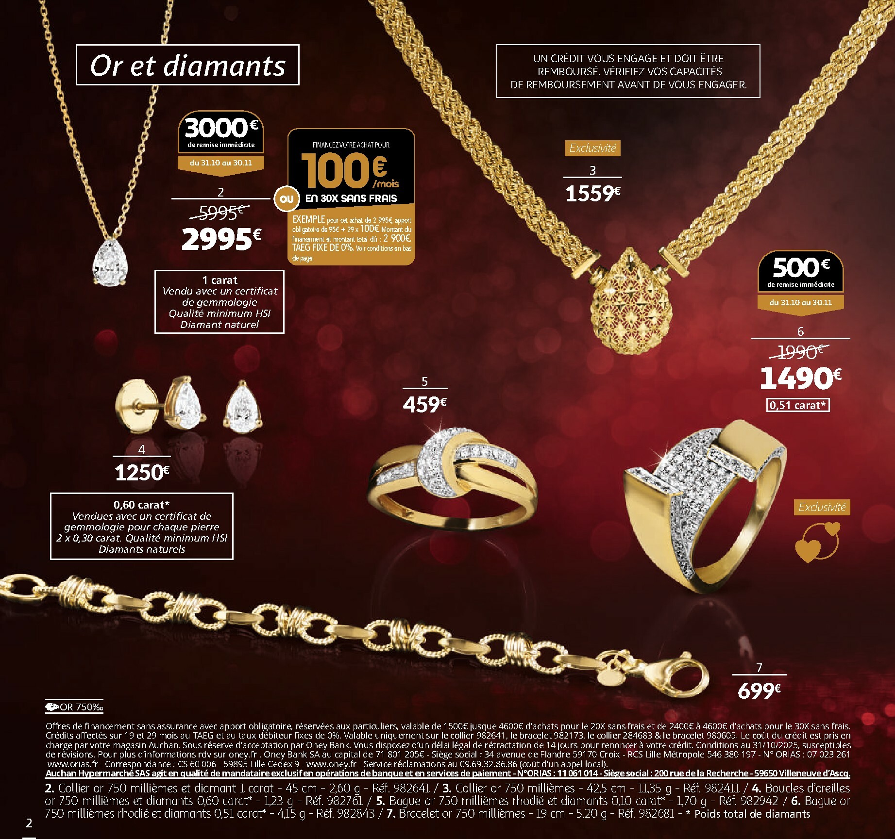 auchan - De Auchan - La Vie en Or: Collection Joaillerie folder geldig vanaf 31/10 t/m 31/12 - page: 2