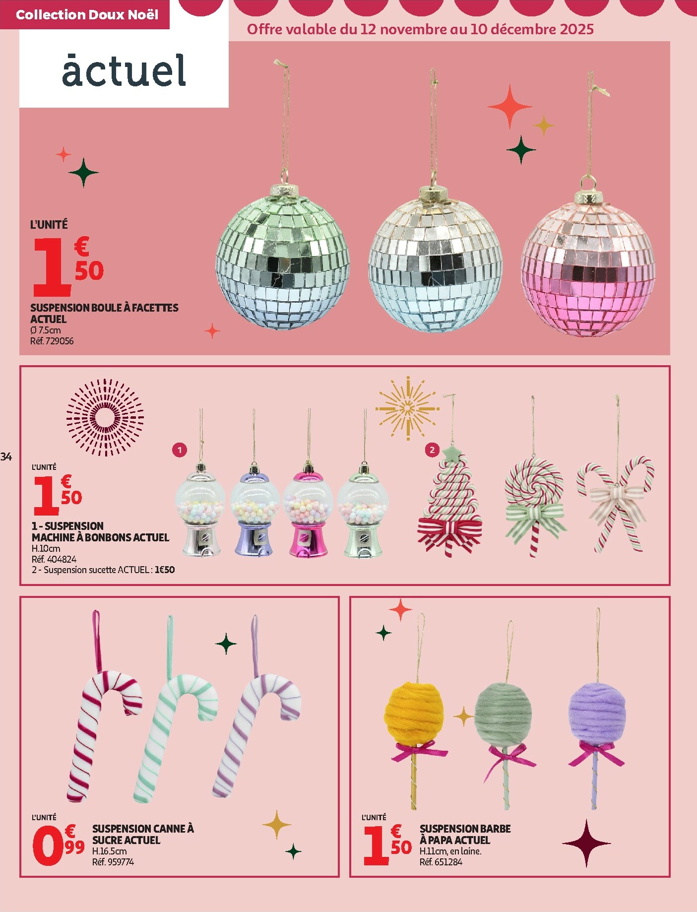 auchan - De Auchan - Bon Noël et Bonnes Affaires : Sélection déco folder geldig vanaf 12/11 t/m 24/12 - page: 34