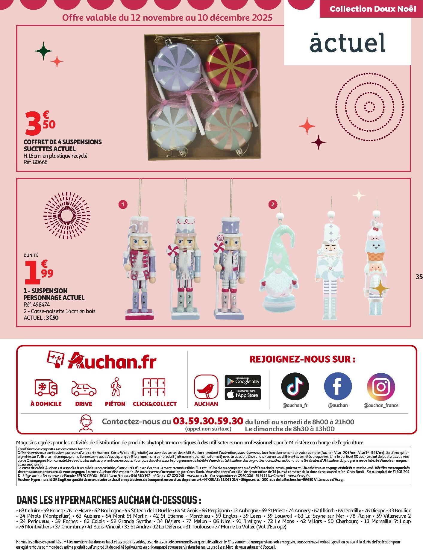 auchan - De Auchan - Bon Noël et Bonnes Affaires : Sélection déco folder geldig vanaf 12/11 t/m 24/12 - page: 35