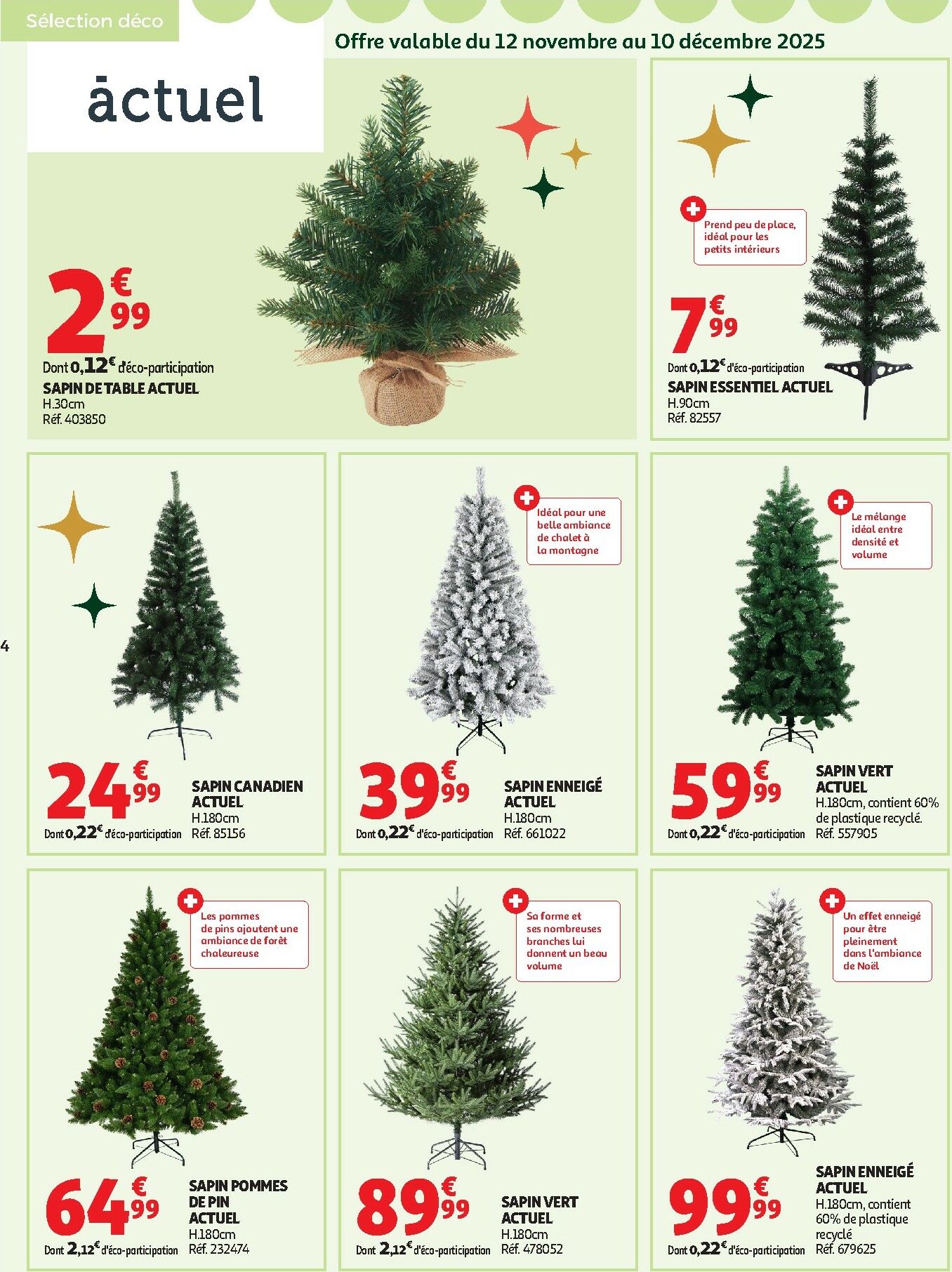 auchan - De Auchan - Bon Noël et Bonnes Affaires : Sélection déco folder geldig vanaf 12/11 t/m 24/12 - page: 4