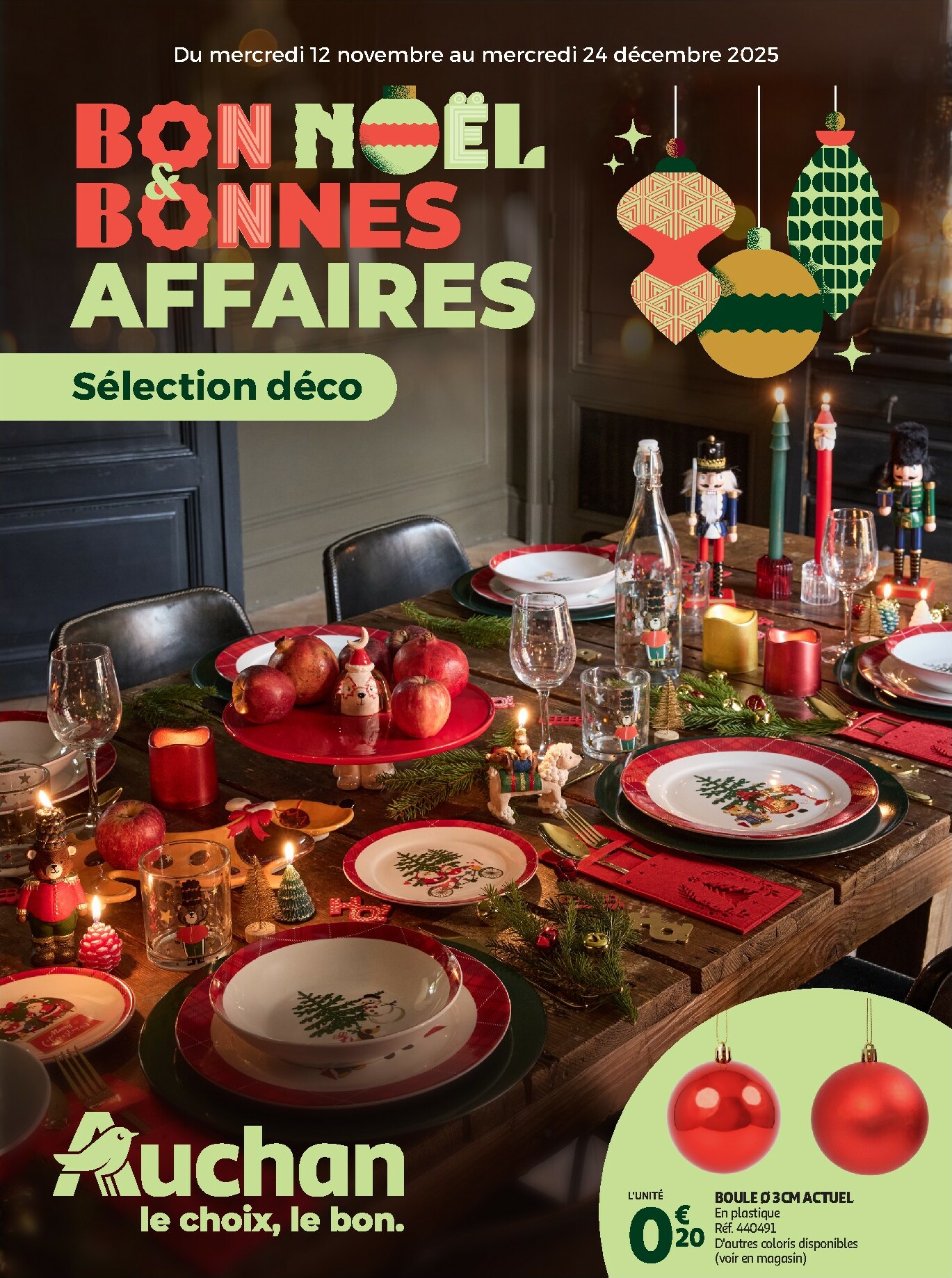 auchan - De Auchan - Bon Noël et Bonnes Affaires : Sélection déco folder geldig vanaf 12/11 t/m 24/12