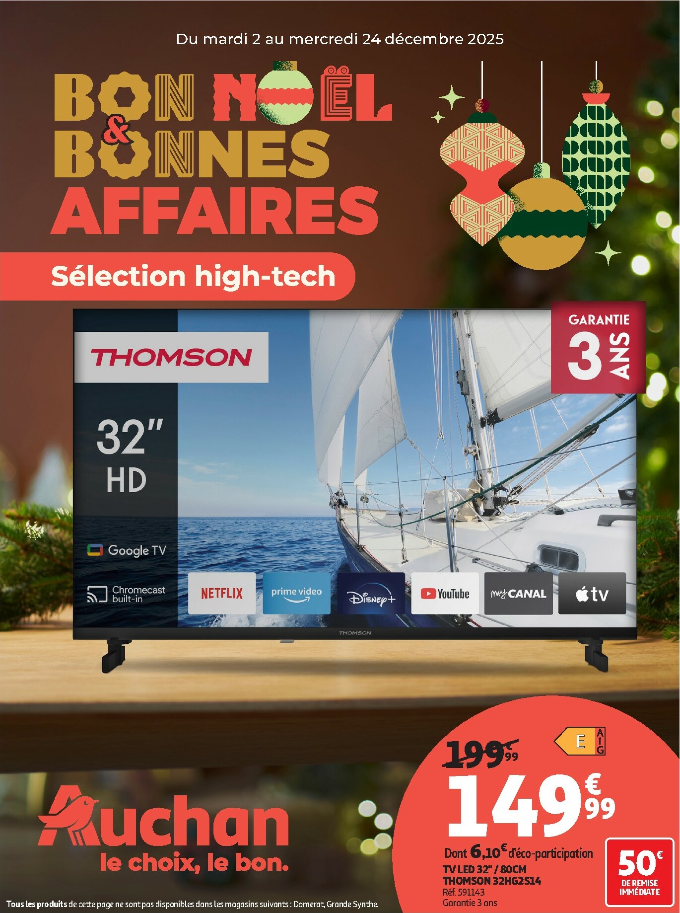 auchan - De Auchan - Bon Noël et Bonnes Affaires : Sélection hig-tech folder geldig vanaf 02/12 t/m 24/12