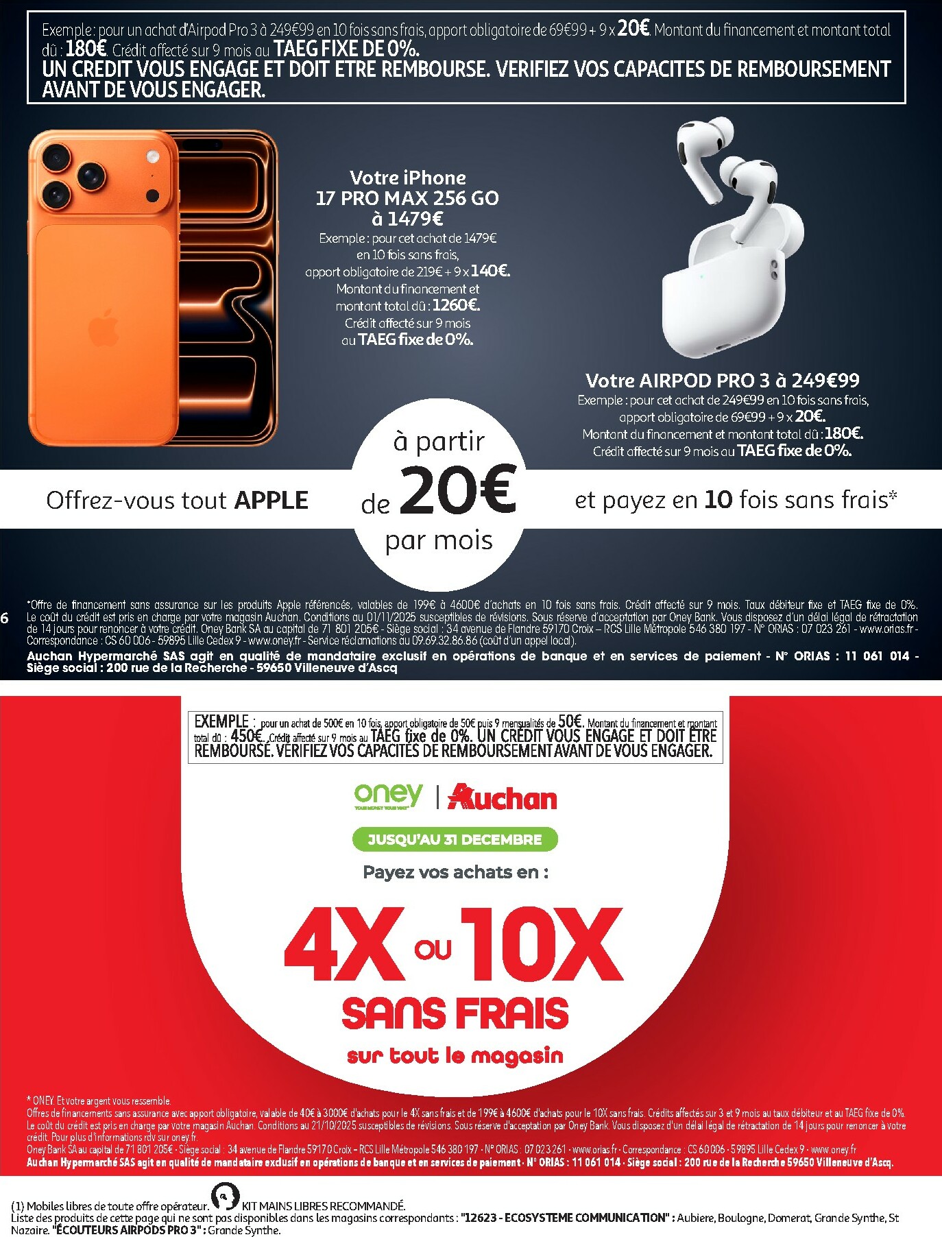 auchan - De Auchan - Bon Noël et Bonnes Affaires : Sélection hig-tech folder geldig vanaf 02/12 t/m 24/12 - page: 6