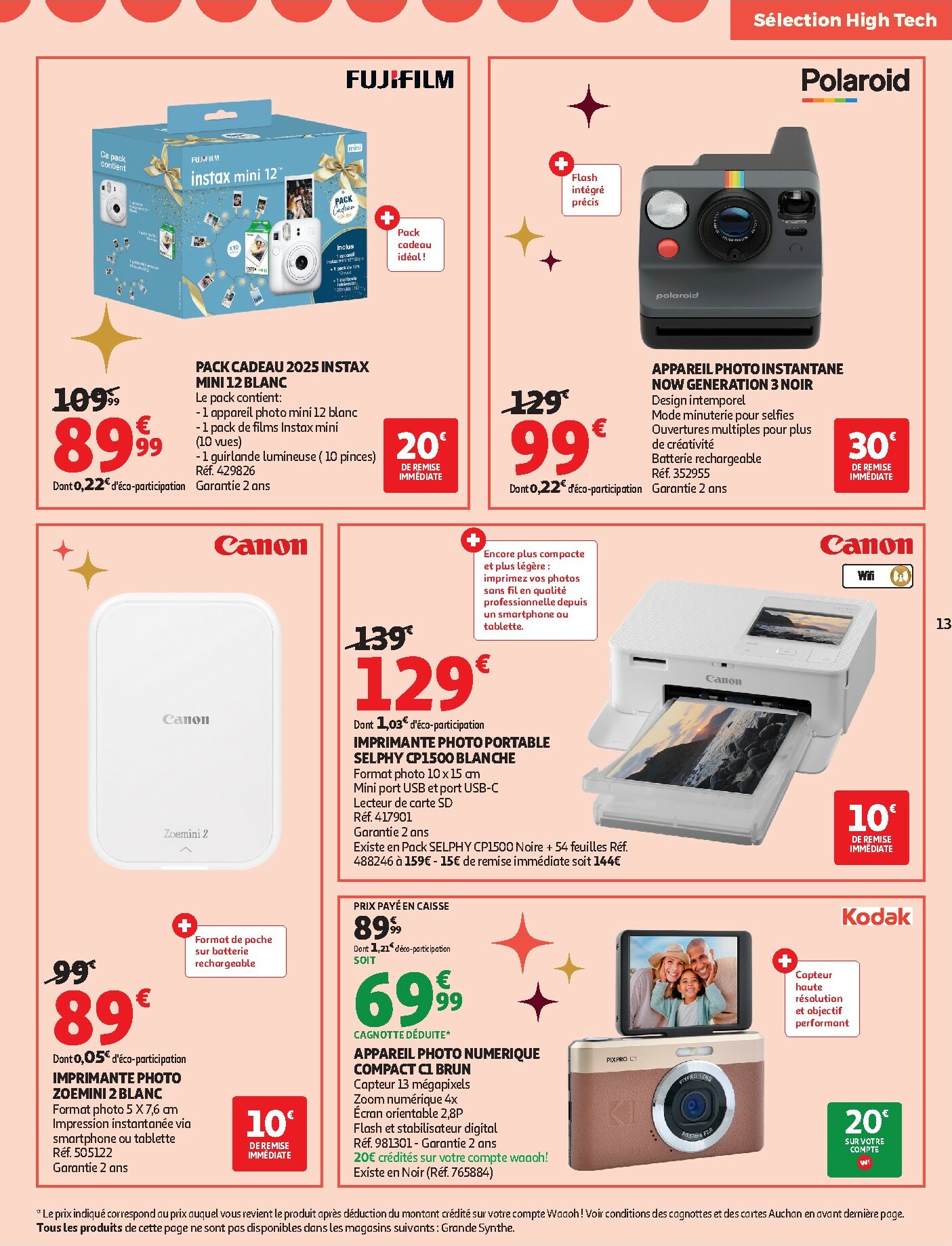 auchan - De Auchan - Bon Noël et Bonnes Affaires : Sélection hig-tech folder geldig vanaf 02/12 t/m 24/12 - page: 13
