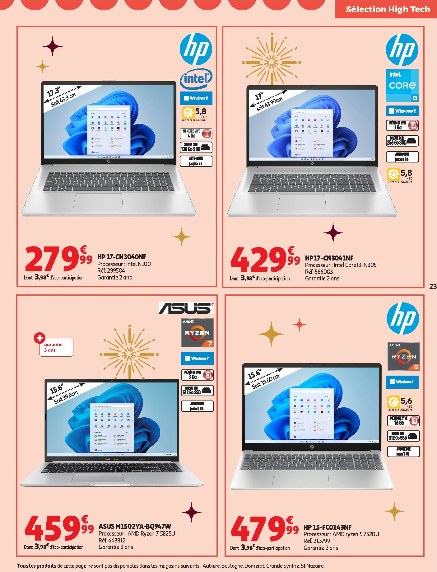 auchan - De Auchan - Bon Noël et Bonnes Affaires : Sélection hig-tech folder geldig vanaf 02/12 t/m 24/12 - page: 23