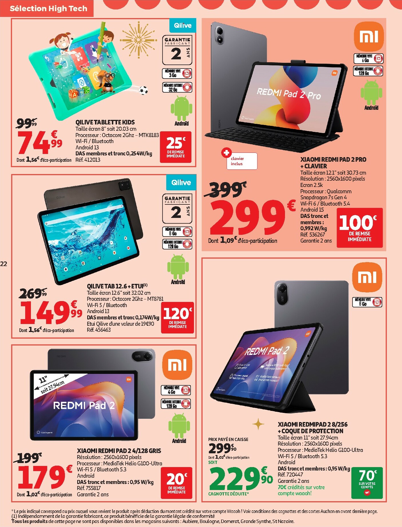 auchan - De Auchan - Bon Noël et Bonnes Affaires : Sélection hig-tech folder geldig vanaf 02/12 t/m 24/12 - page: 22
