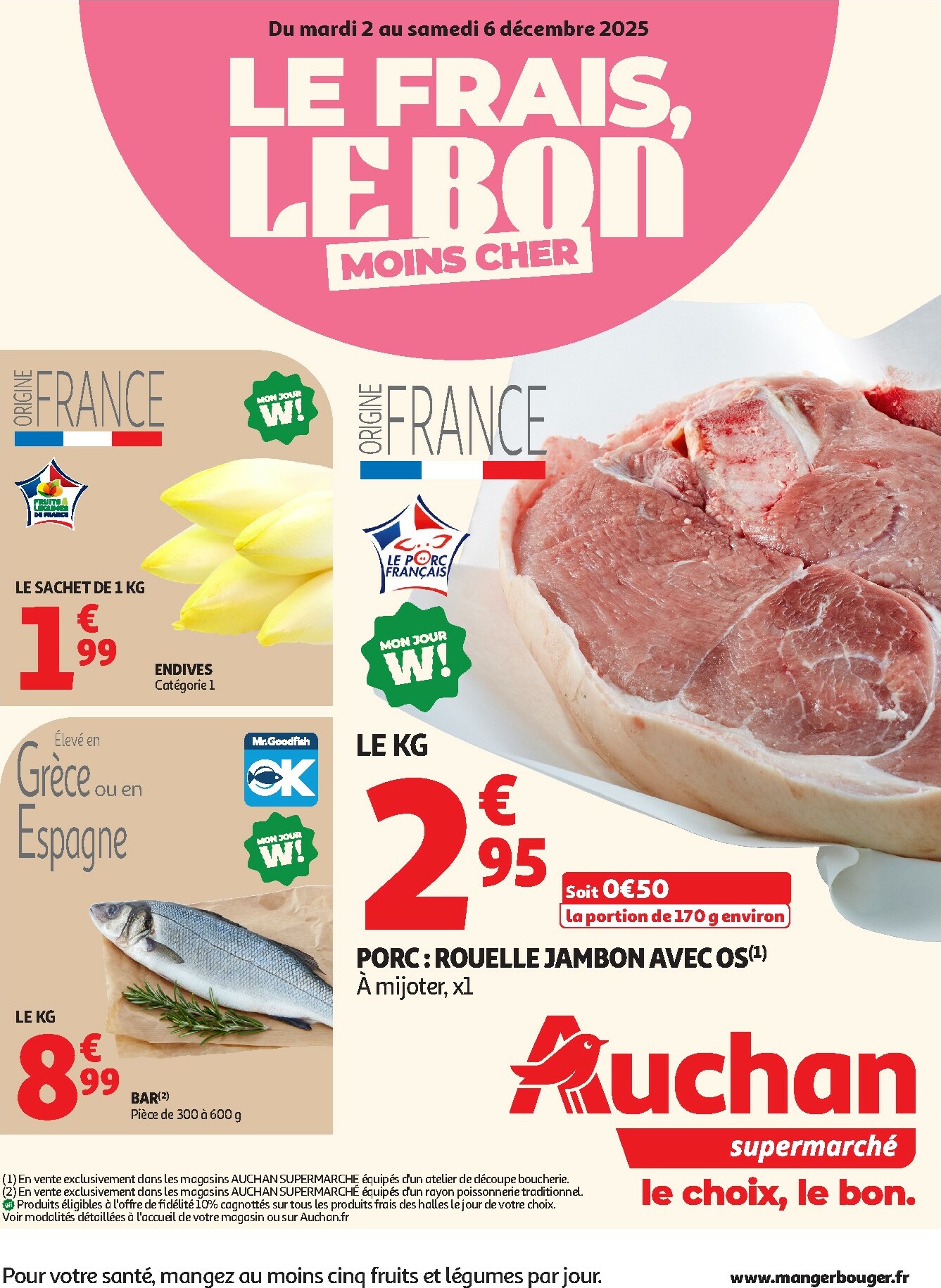 auchan - De Auchan - Le frais, le bon, moins cher folder geldig vanaf 02/12 t/m 06/12