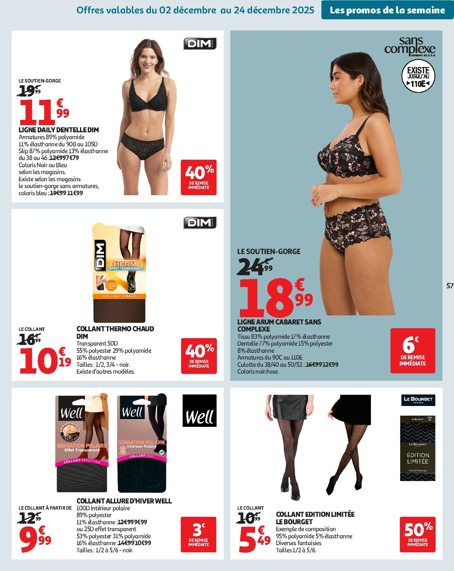 auchan - De Auchan - Les prix bas qui font du bien au quotidien folder geldig vanaf 02/12 t/m 07/12 - page: 57