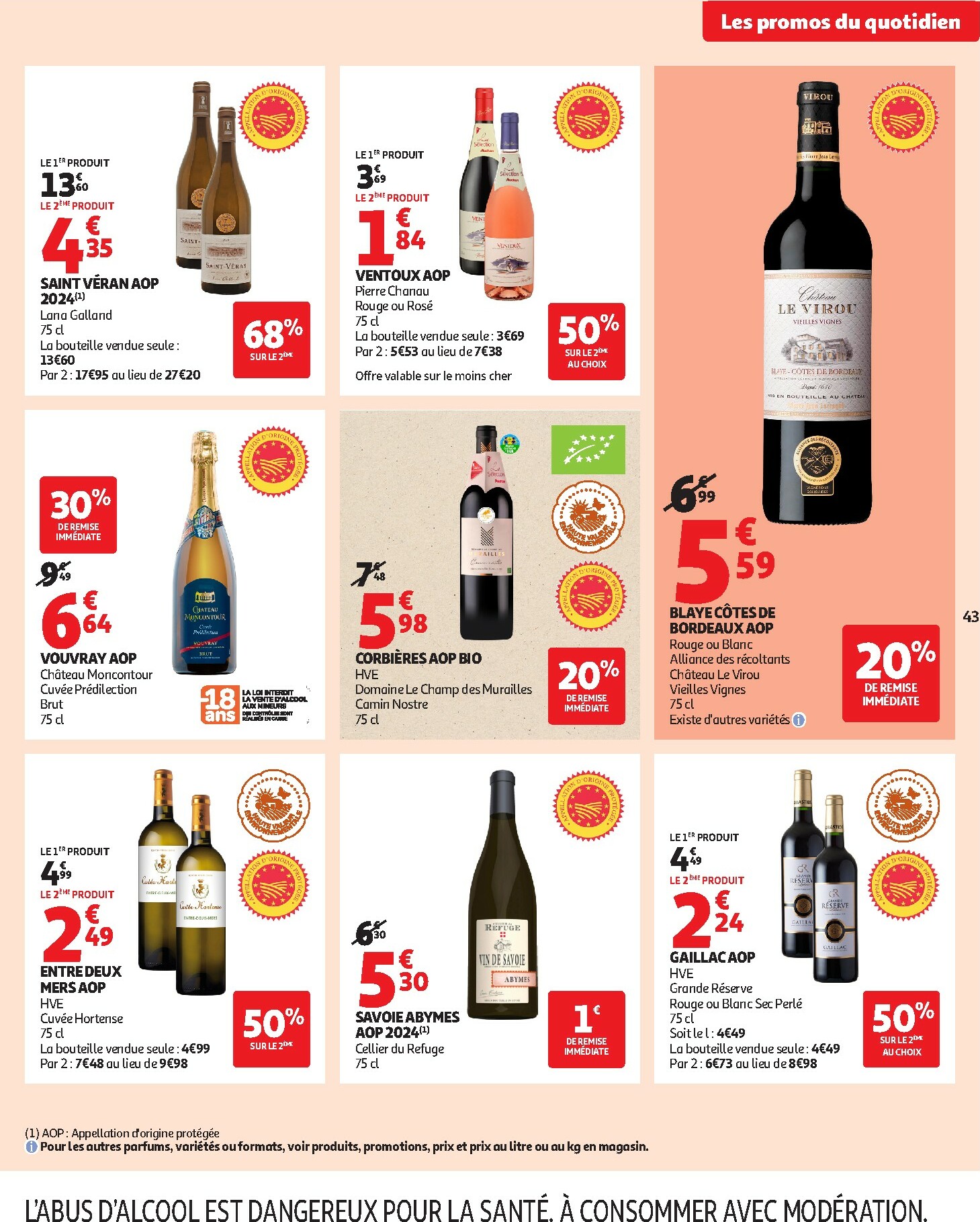 auchan - De Auchan - Les prix bas qui font du bien au quotidien folder geldig vanaf 02/12 t/m 07/12 - page: 43