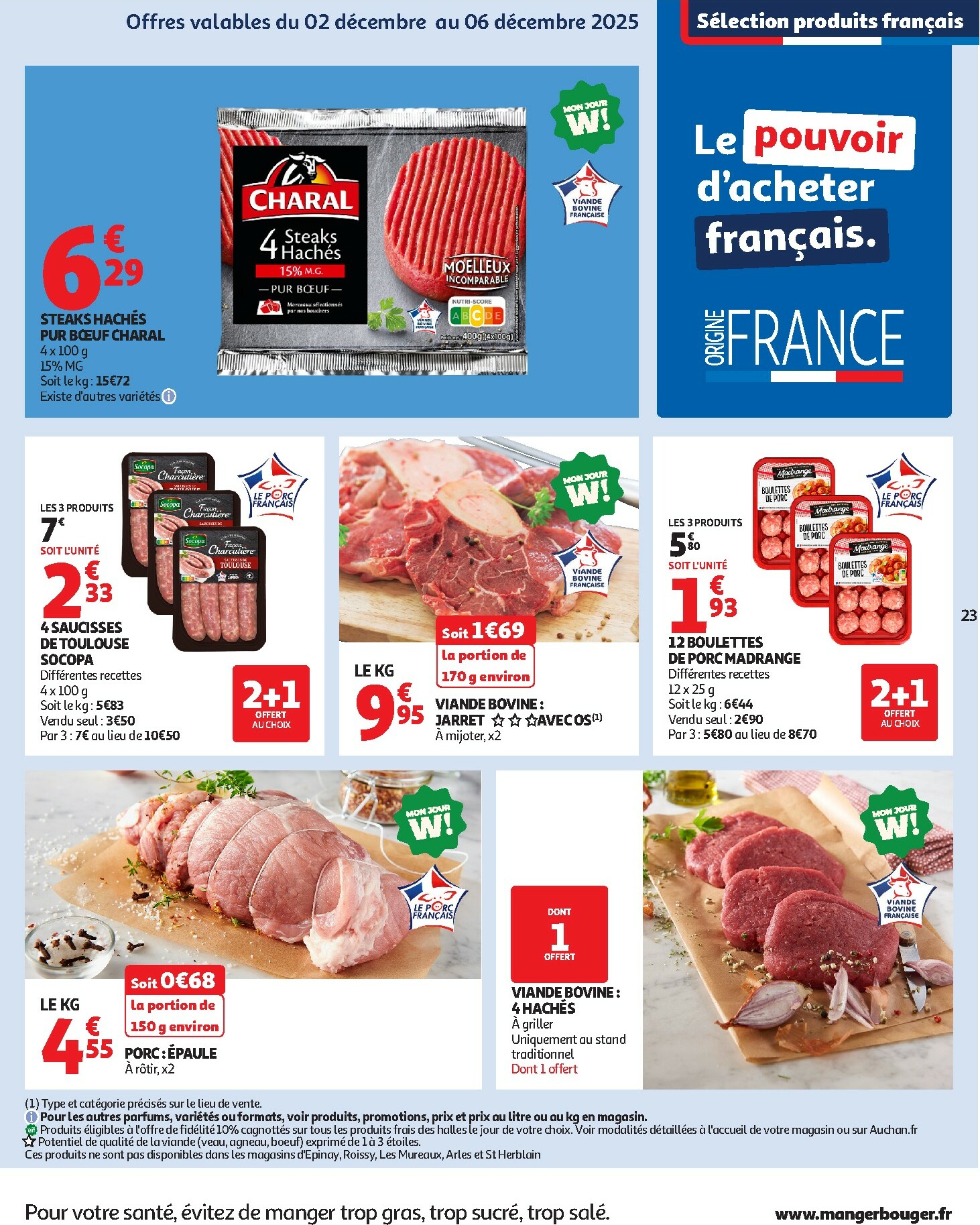 auchan - De Auchan - Les prix bas qui font du bien au quotidien folder geldig vanaf 02/12 t/m 07/12 - page: 23