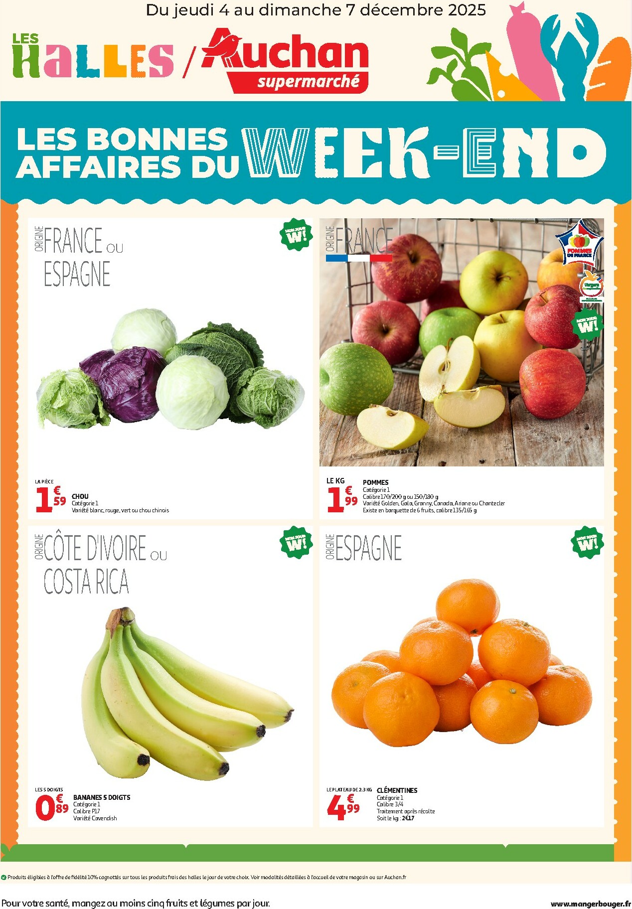 auchan - De Auchan - Les bons plans du week-end dans votre super folder geldig vanaf 04/12 t/m 07/12