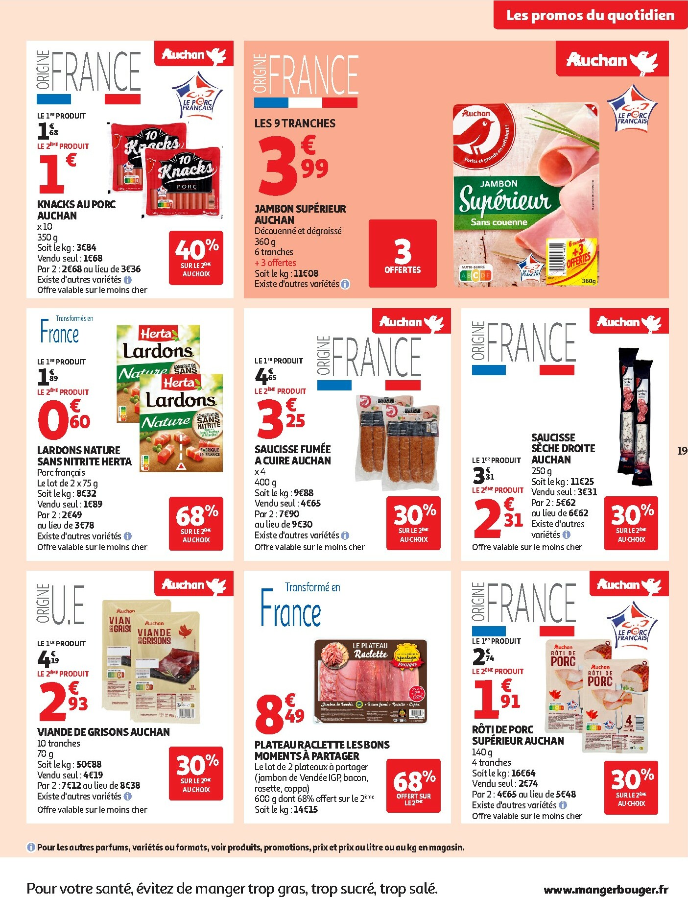 auchan - De Auchan Supermarché - Des petits prix, on en a plein dans nos filets dans votre super folder geldig vanaf 09/12 t/m 13/12 - page: 19
