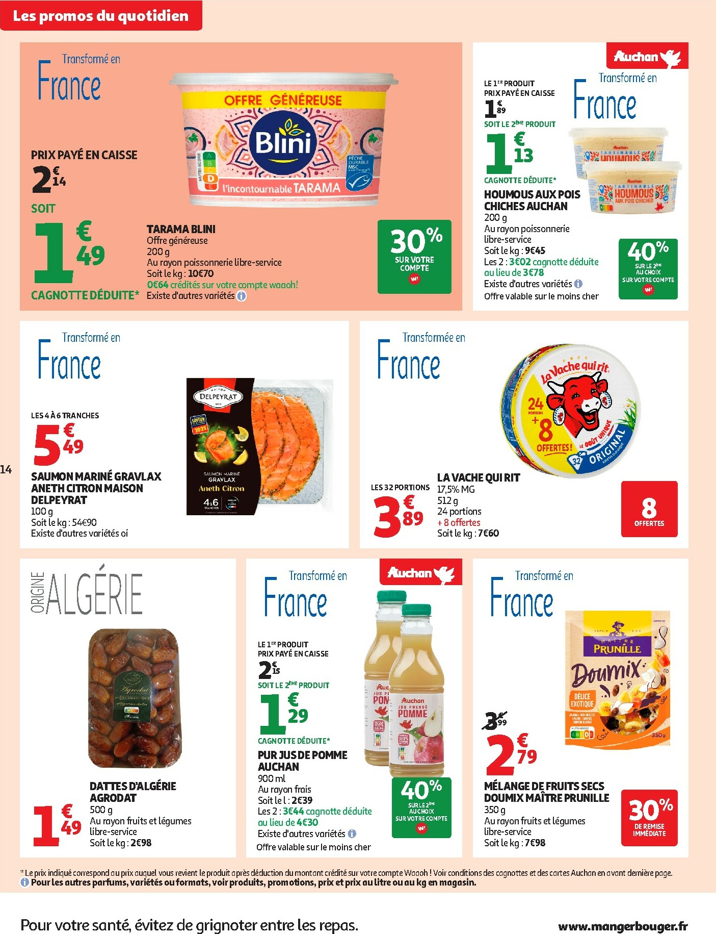 auchan - De Auchan Supermarché - Des petits prix, on en a plein dans nos filets dans votre super folder geldig vanaf 09/12 t/m 13/12 - page: 14