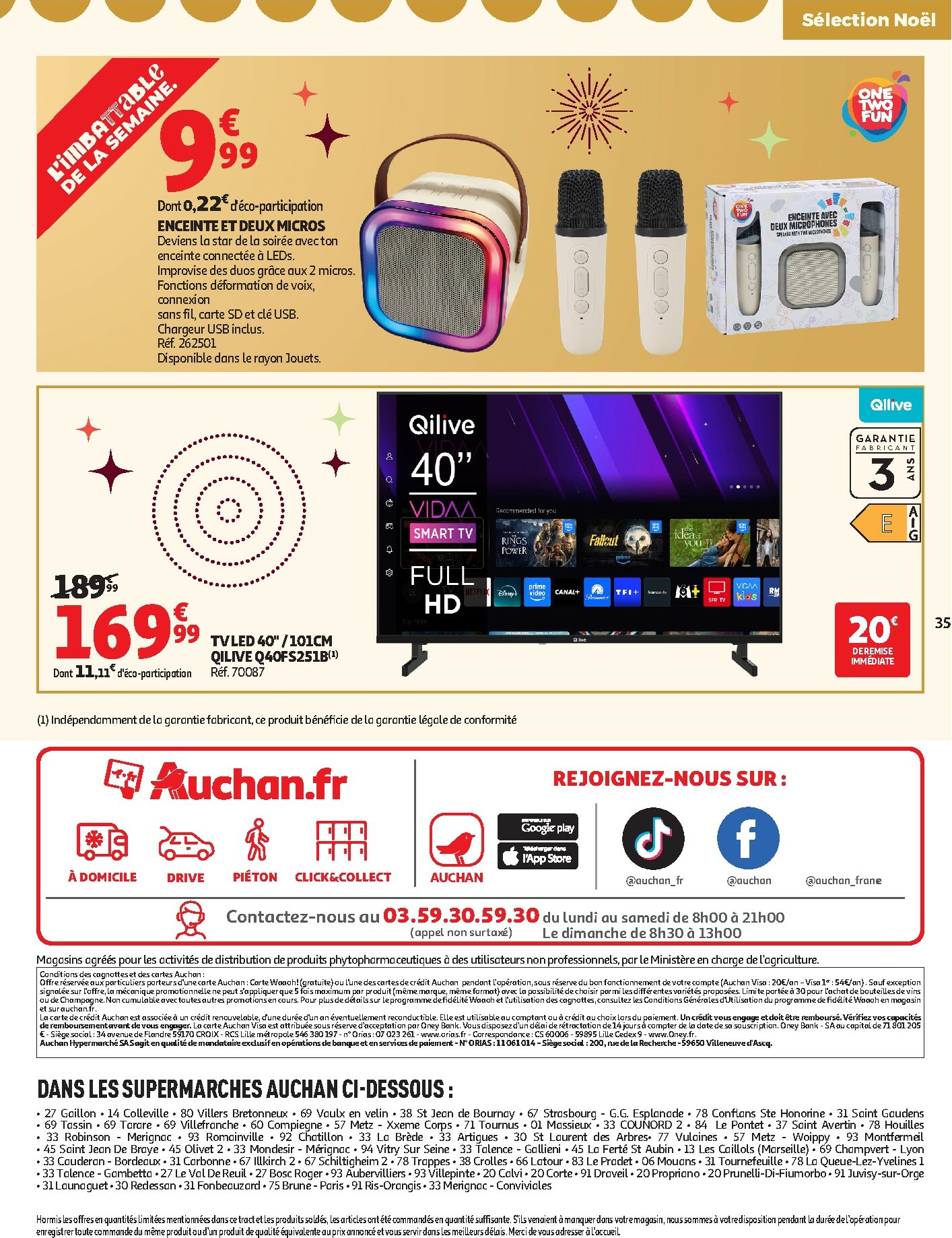auchan - De Auchan Supermarché - Des petits prix, on en a plein dans nos filets dans votre super folder geldig vanaf 09/12 t/m 13/12 - page: 35