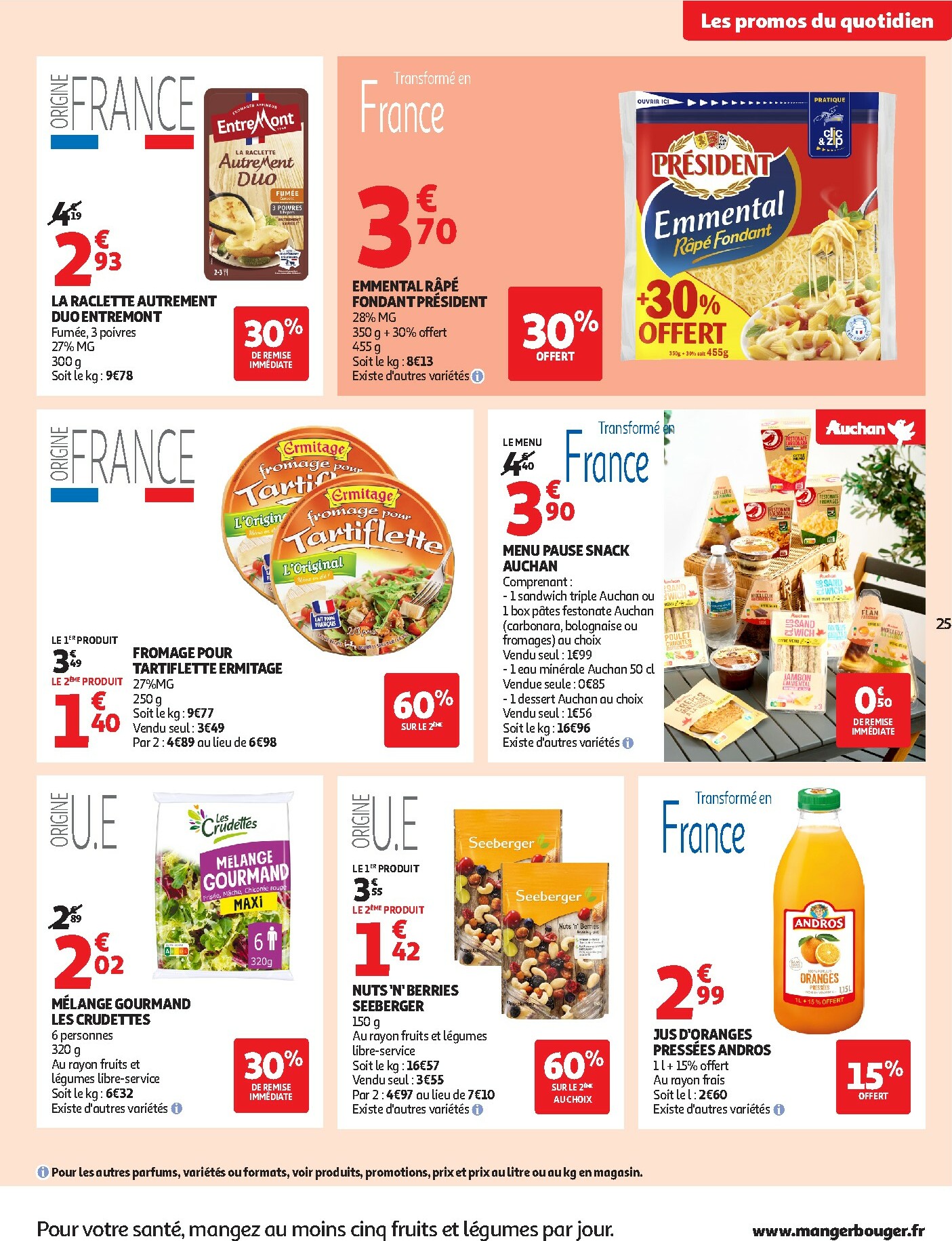 auchan - De Auchan Supermarché - Du fromage au bon prix folder geldig vanaf 26/12 t/m 31/12 - page: 25