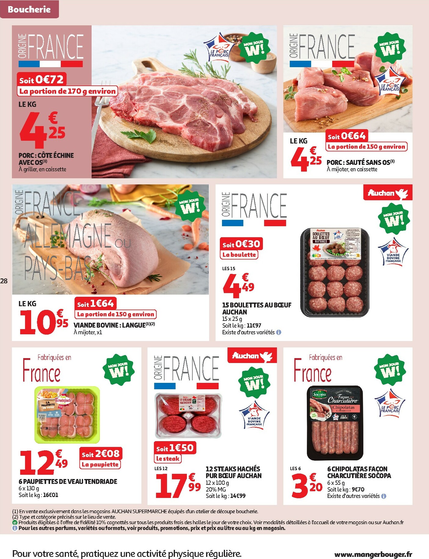 auchan - De Auchan Supermarché - Du fromage au bon prix folder geldig vanaf 26/12 t/m 31/12 - page: 28