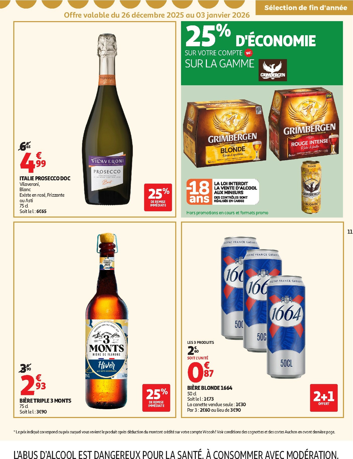 auchan - De Auchan Supermarché - Du fromage au bon prix folder geldig vanaf 26/12 t/m 31/12 - page: 11