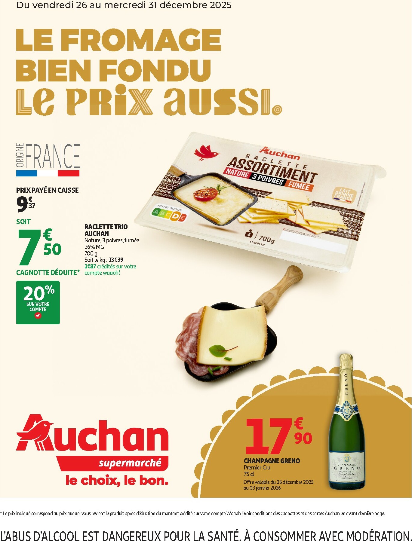 auchan - De Auchan Supermarché - Du fromage au bon prix folder geldig vanaf 26/12 t/m 31/12