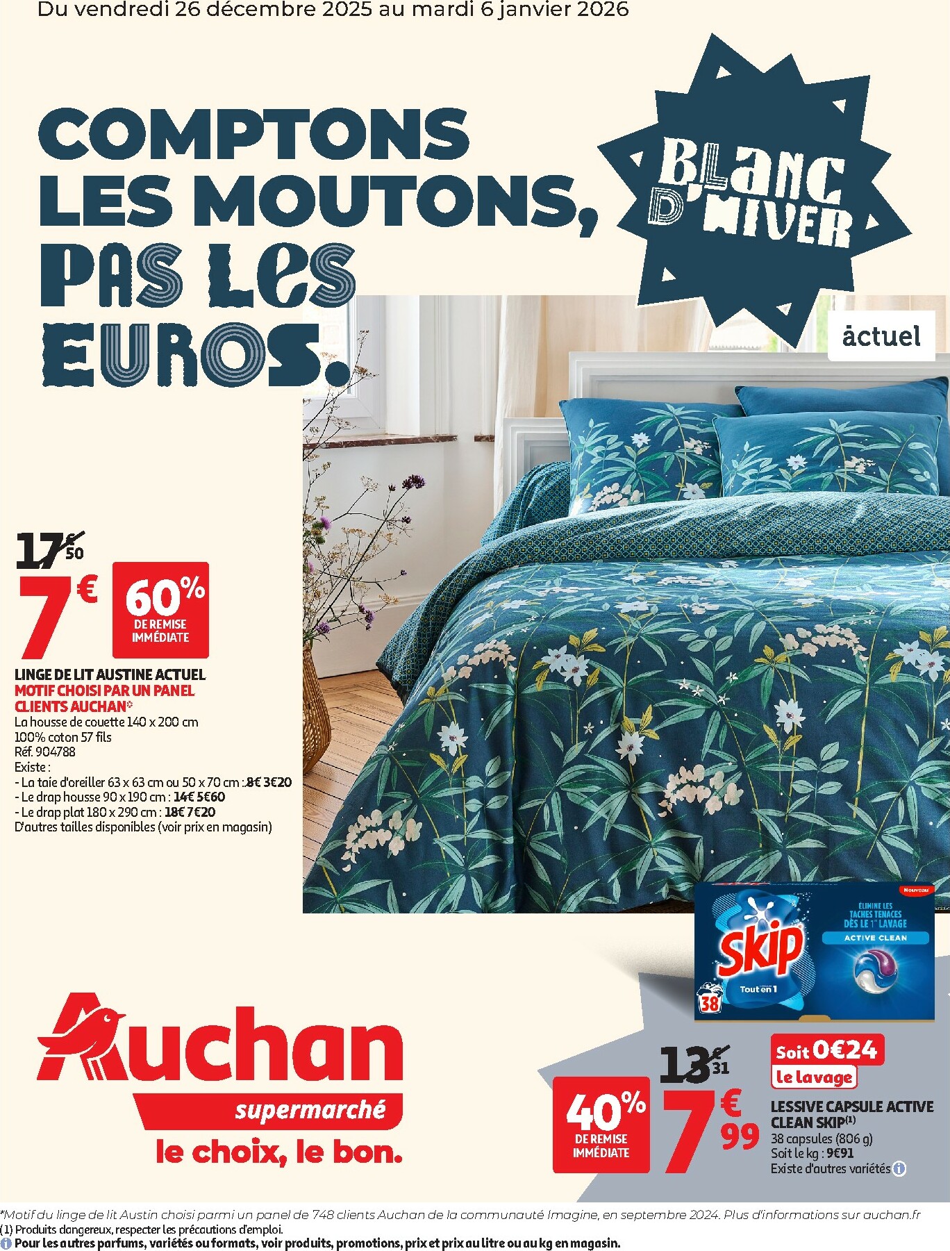 auchan - De Auchan - Blanc d'hiver supermarché folder geldig vanaf 26/12 t/m 06/01