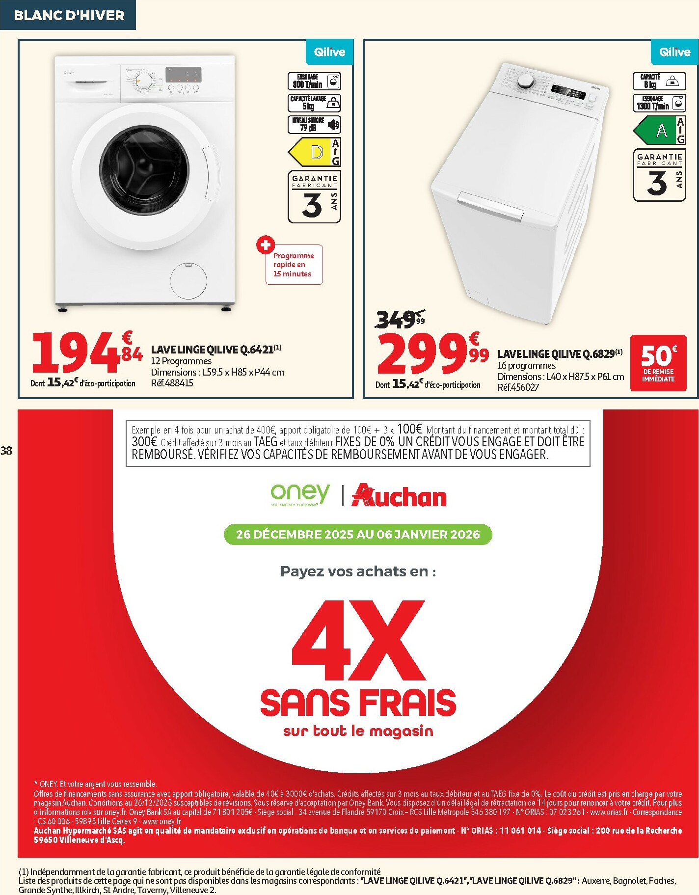 auchan - De Auchan - Blanc d'hiver folder geldig vanaf 26/12 t/m 06/01 - page: 38