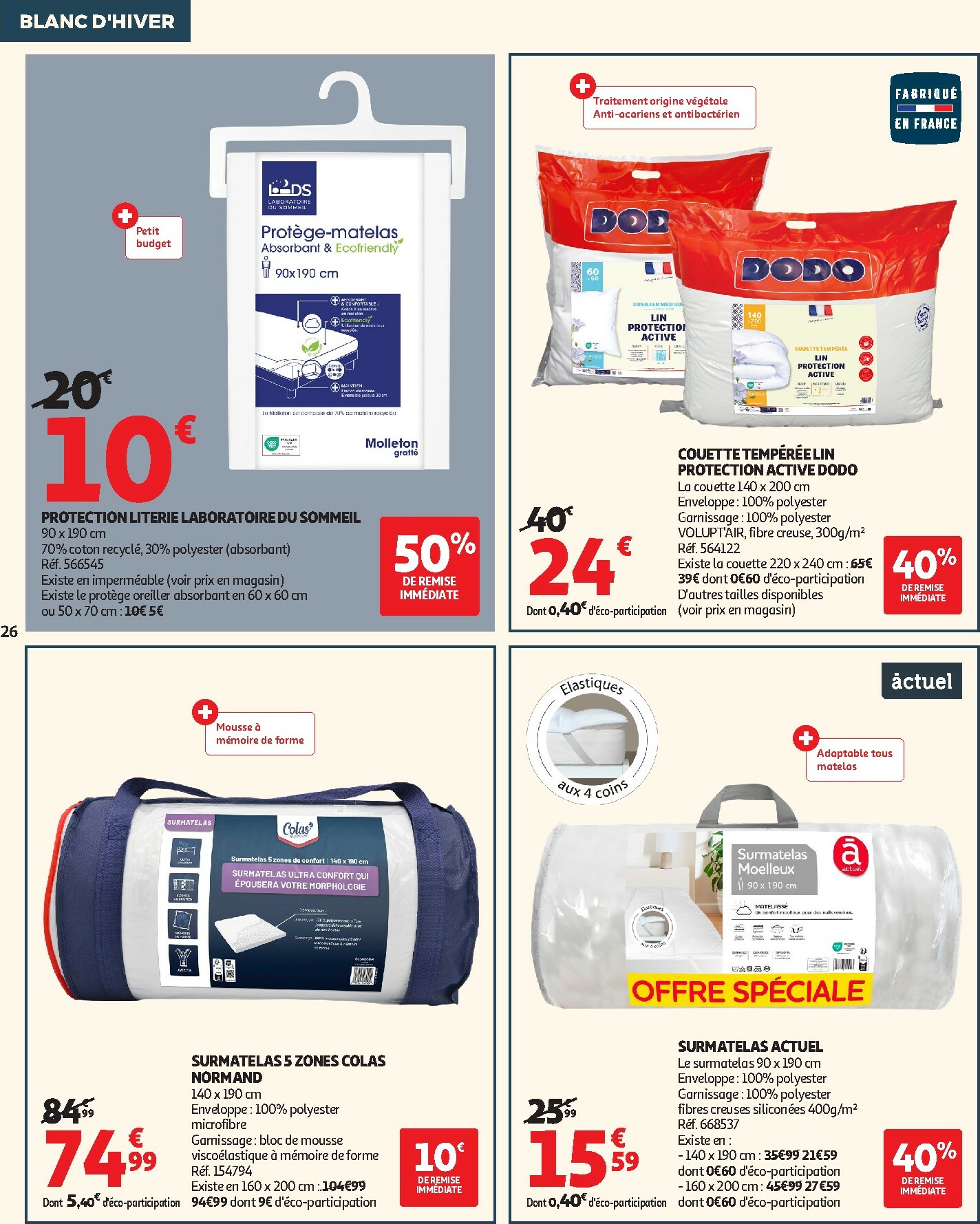 auchan - De Auchan - Blanc d'hiver folder geldig vanaf 26/12 t/m 06/01 - page: 26