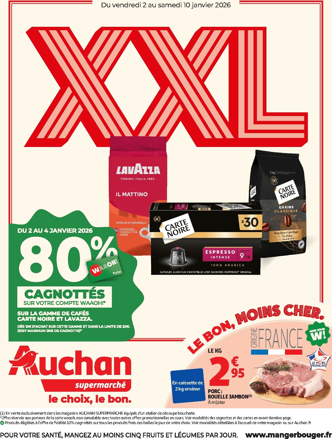 auchan - De Auchan Supermarché - Offres XXL folder geldig vanaf 02/01 t/m 10/01