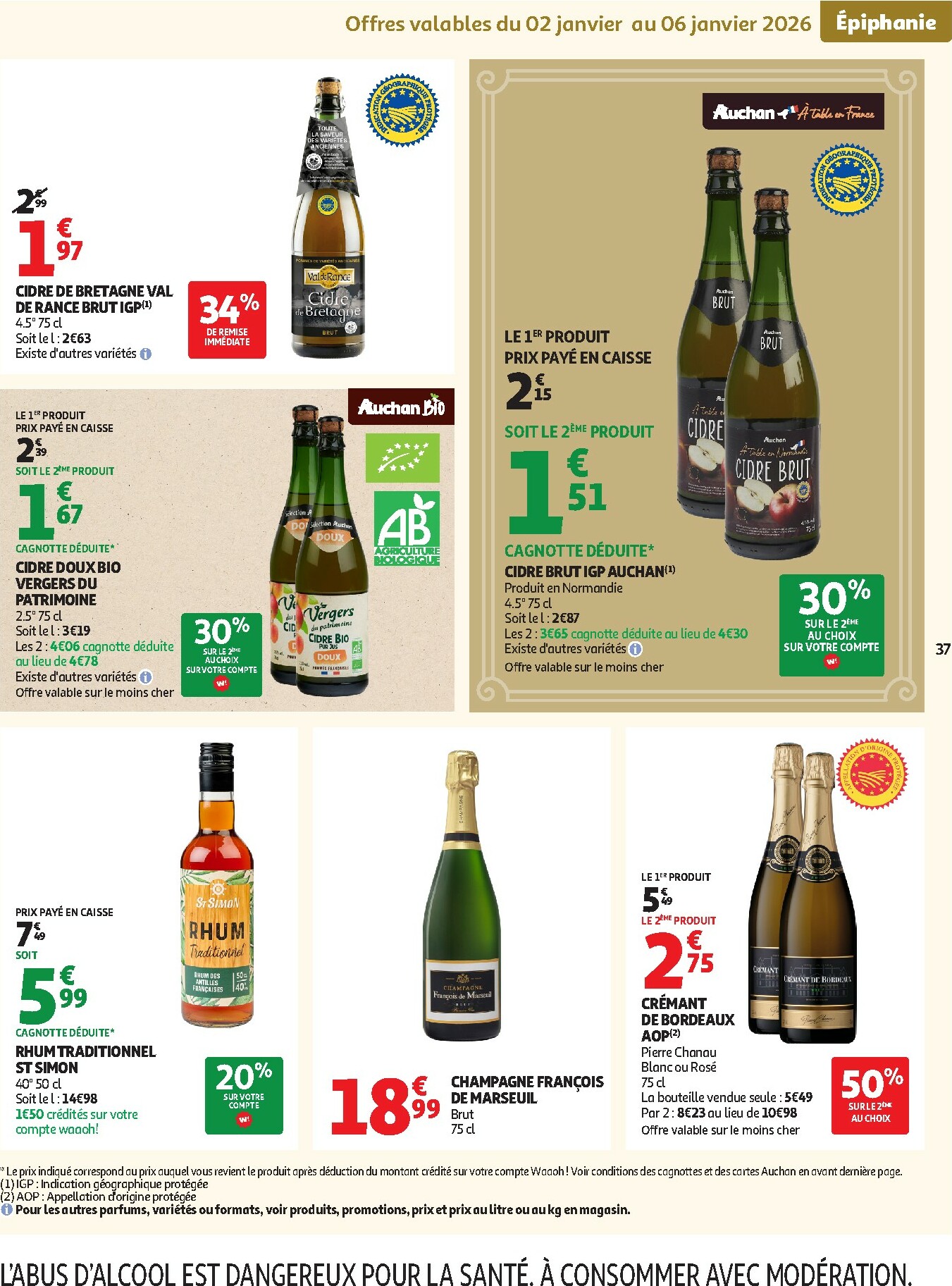 auchan - De Auchan - Bonnes résolutions en XXL folder geldig vanaf 02/01 t/m 11/01 - page: 37