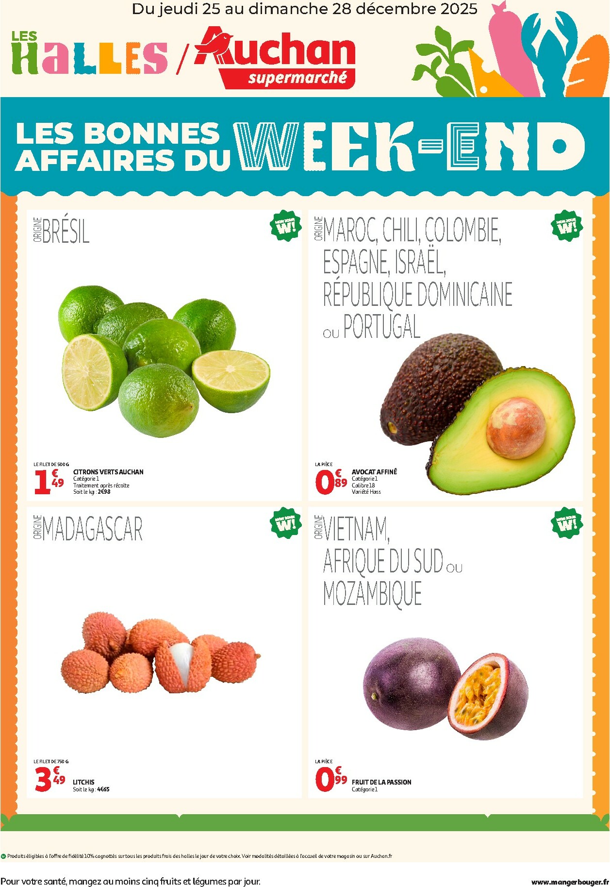 auchan - De Auchan - Les bons plans du week-end dans votre super folder geldig vanaf 25/12 t/m 28/12